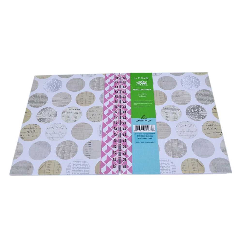 Spiral Notebook, 7x9, Eco Friendly, Polka Dot - Image 3