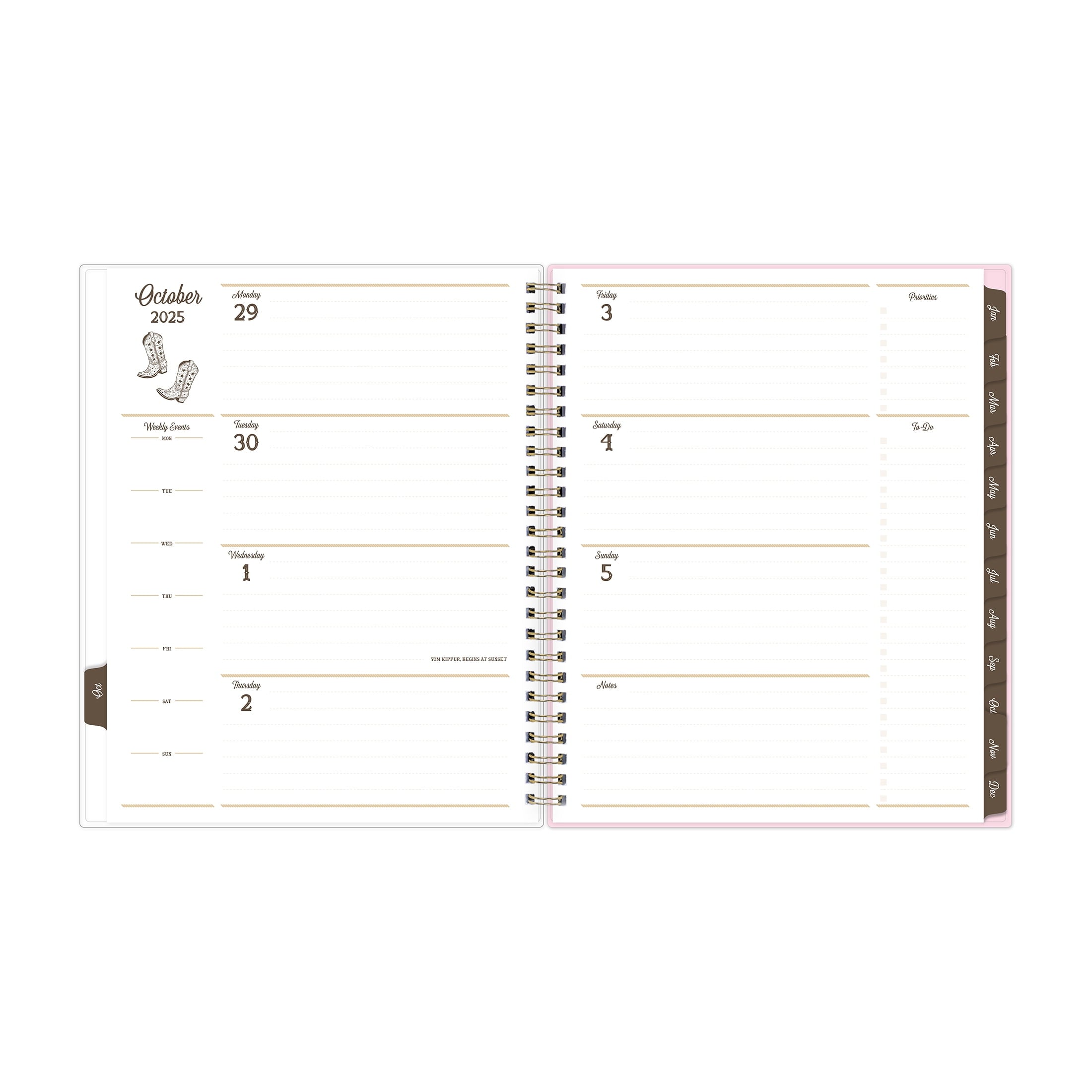 for Monthly Weekly Medium Planner (7" x 9") Maia Pink 15-Month October 2025 - December 2026 - Image 4