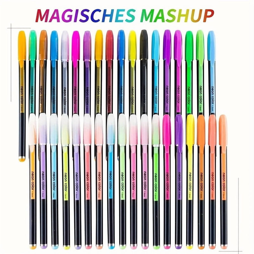 60-Piece Vibrant Gel Pens Set - Fine Point, Unique Colors - Image 3