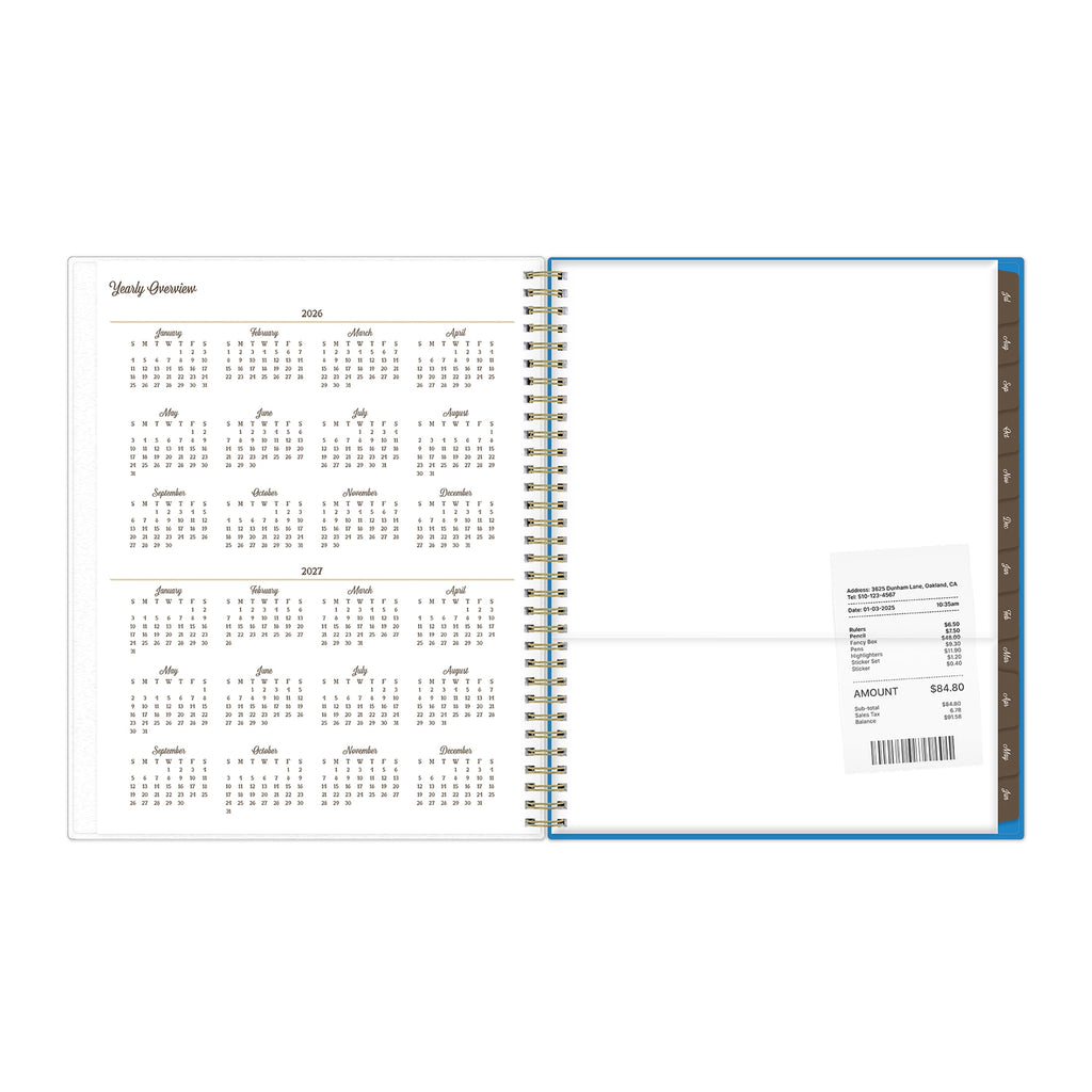 for Monthly Weekly Planner, 8.5" x 11", Hanky Blue 15-Month (April 2026 - June 2027) - Image 6