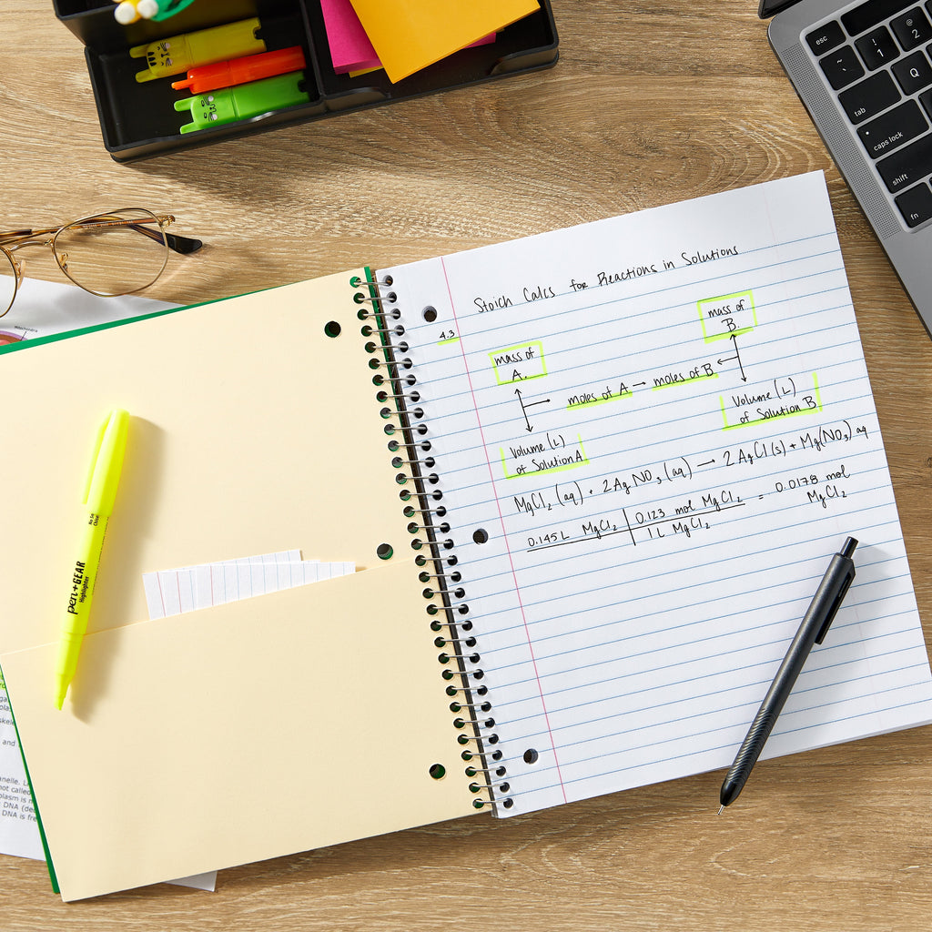 Wide Ruled 1-Subject Poly Notebook, Forest Green, 8.5" x 10.5", 100 Sheets - Image 2