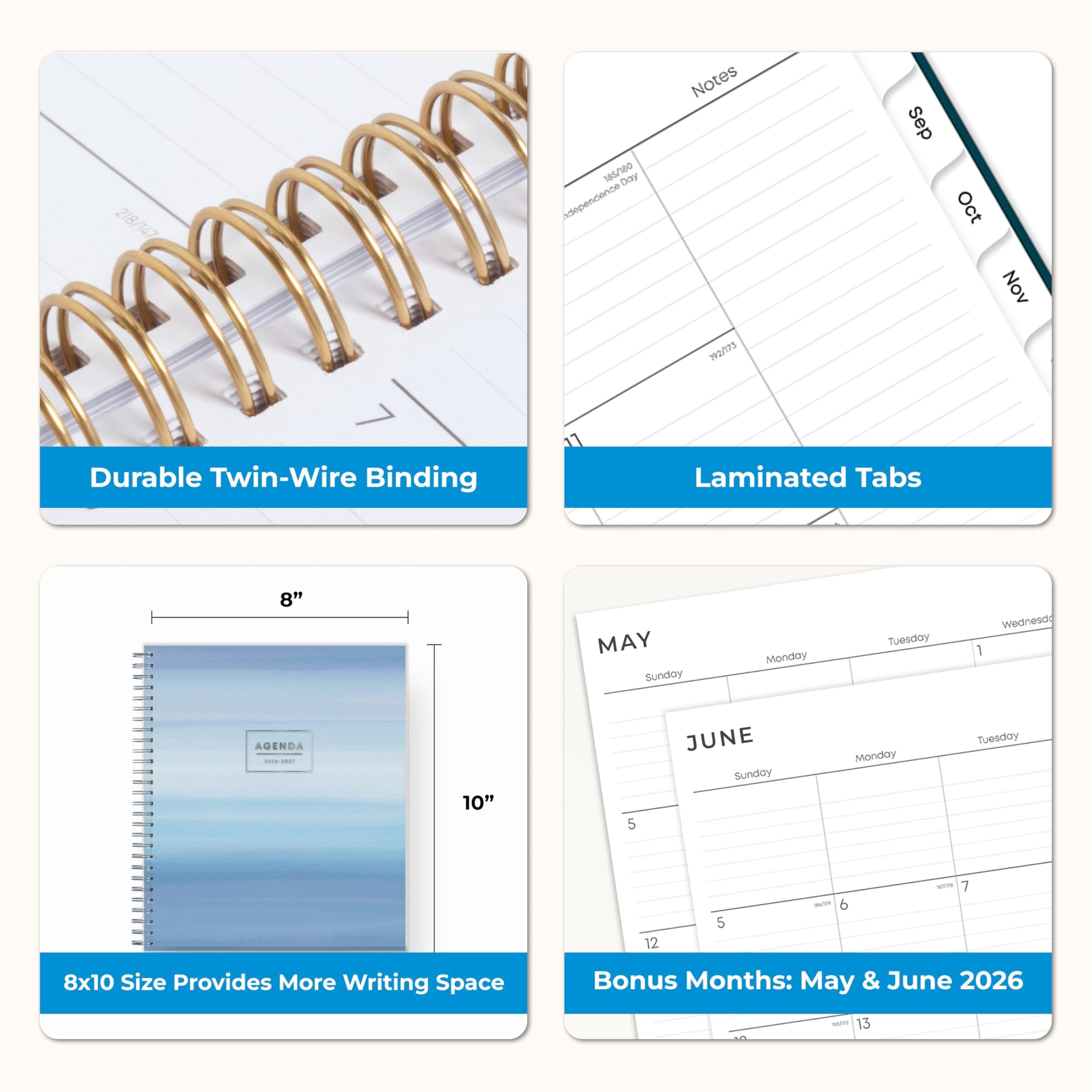 2026-2027 Monthly Academic Year Planner Calendar, July 2026 - June 2027, 8" x 10", Monthly Layout, Flexible Cover, La... - Image 6