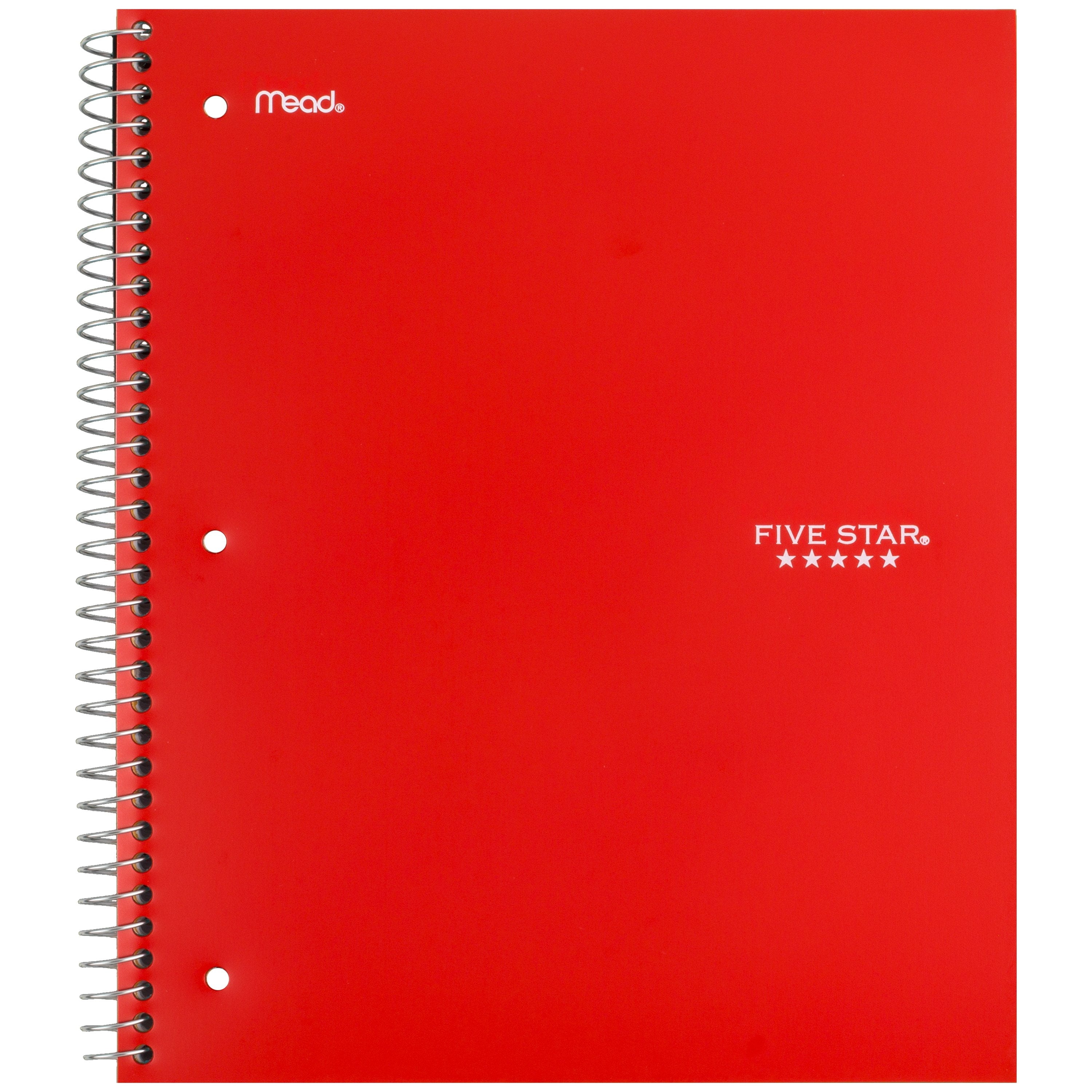 1 Subject Wide Ruled Notebook Plus Study App, 8" x 10.5", Fire Red, Poly, Spiral, 100 Sheets - Image 2