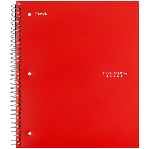 1 Subject Wide Ruled Notebook Plus Study App, 8" x 10.5", Fire Red, Poly, Spiral, 100 Sheets - Image 2