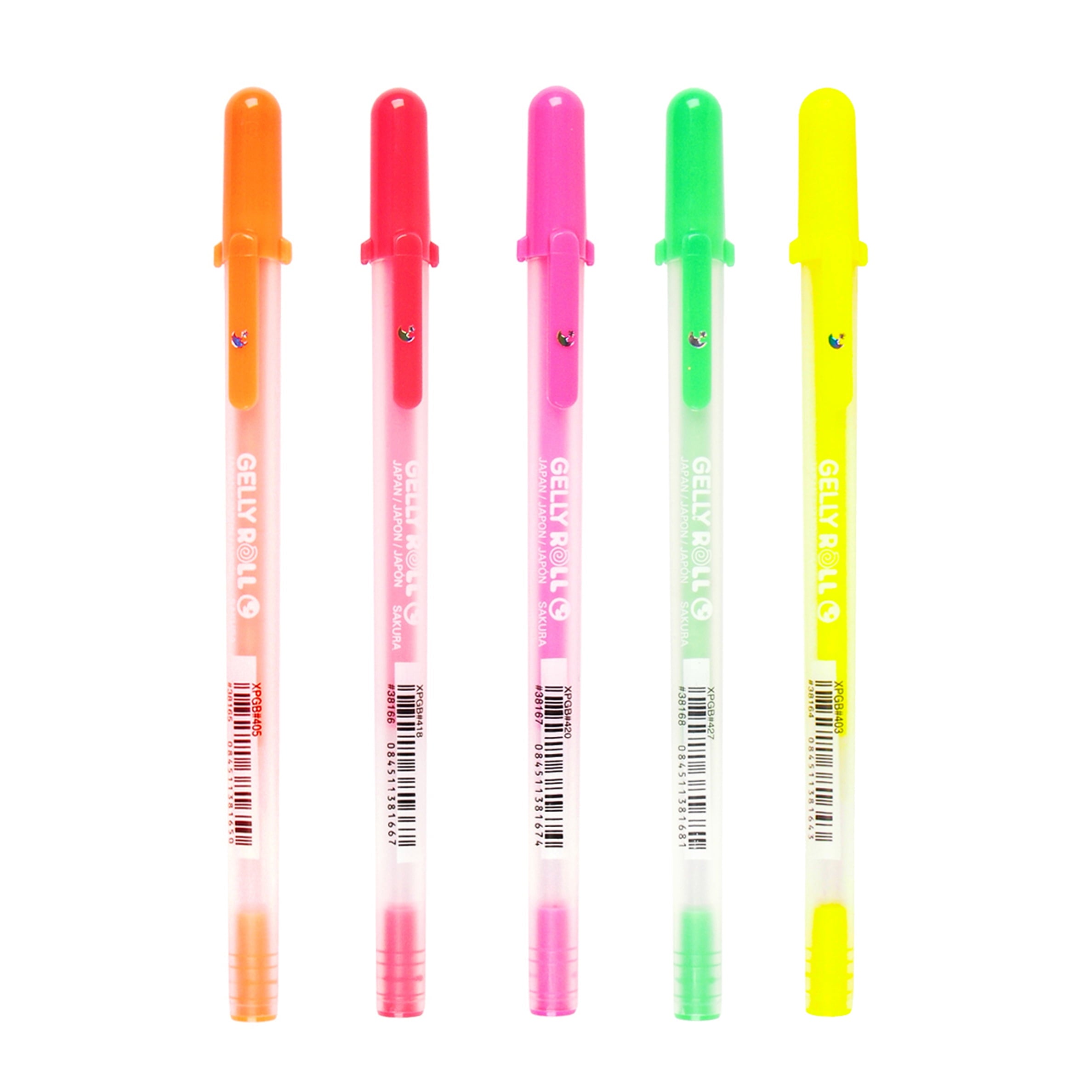 Sakura Gelly Roll Moonlight Gel Pens  5 Count, Fluorescent Opaque Ink, 1.0mm Bold Point - Image 2