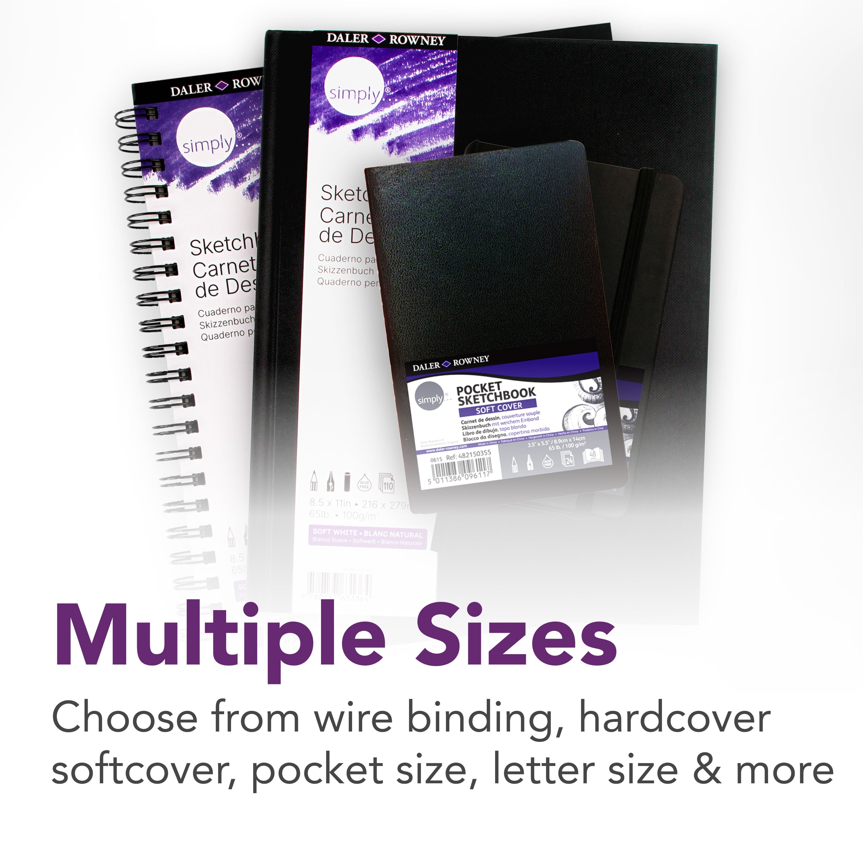 Simply... Sketchbook, Soft White, (100gsm), Softcover Binding, 48 Pages, 3.5" x 5.5" - Image 5