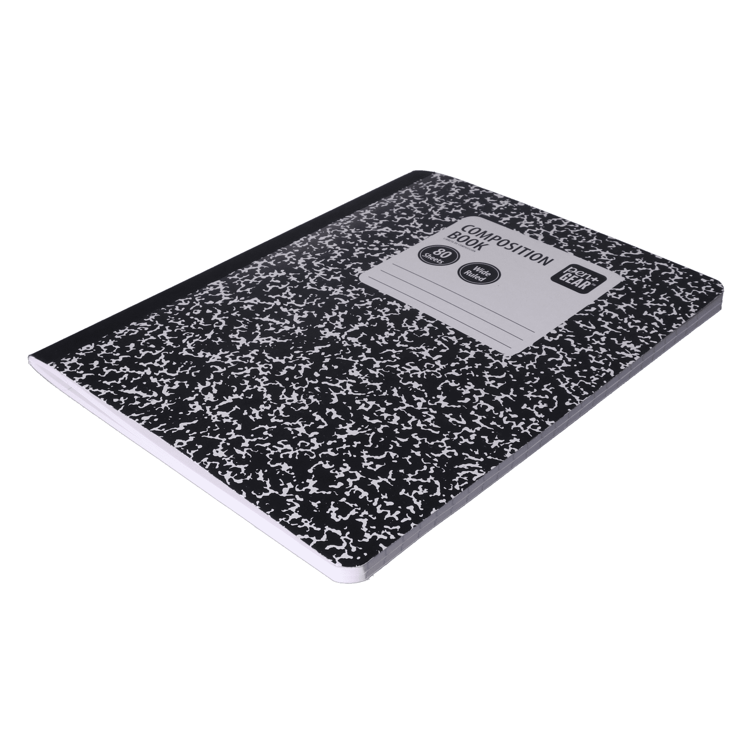 Wide Ruled, 7.5"x 9.75", Marble Design, Paper Cover, 80 Sheets - Image 5