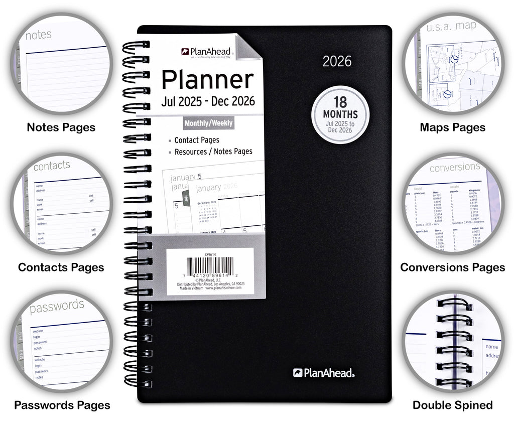 Medium Home Office Monthly Weekly Planner (18 Month - 5.75 x 8) - Image 6