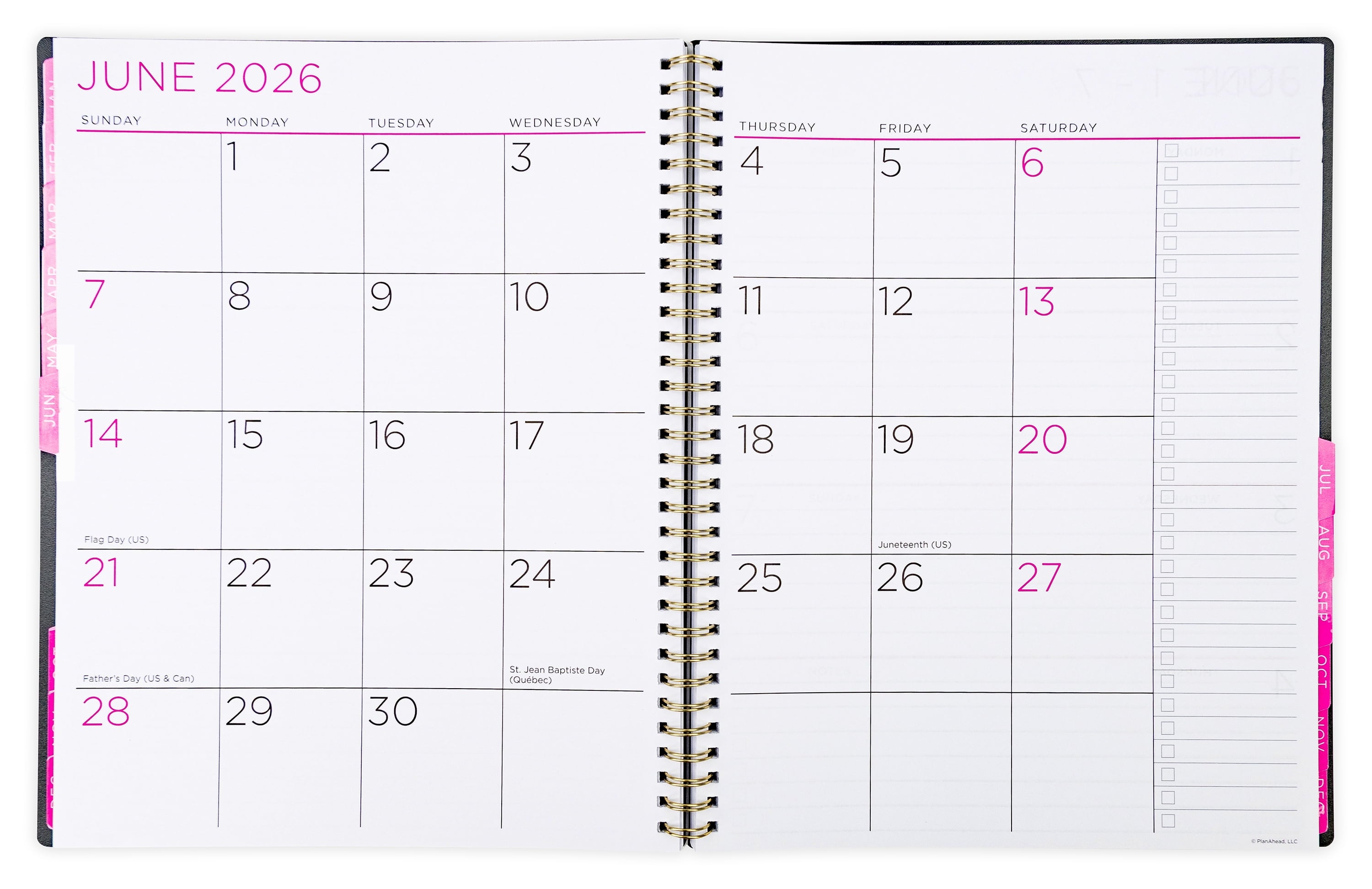 Monthly Weekly Planner Large (8.5" x 11") Black 15-Month Oct 2025-Dec 2026 - Image 4