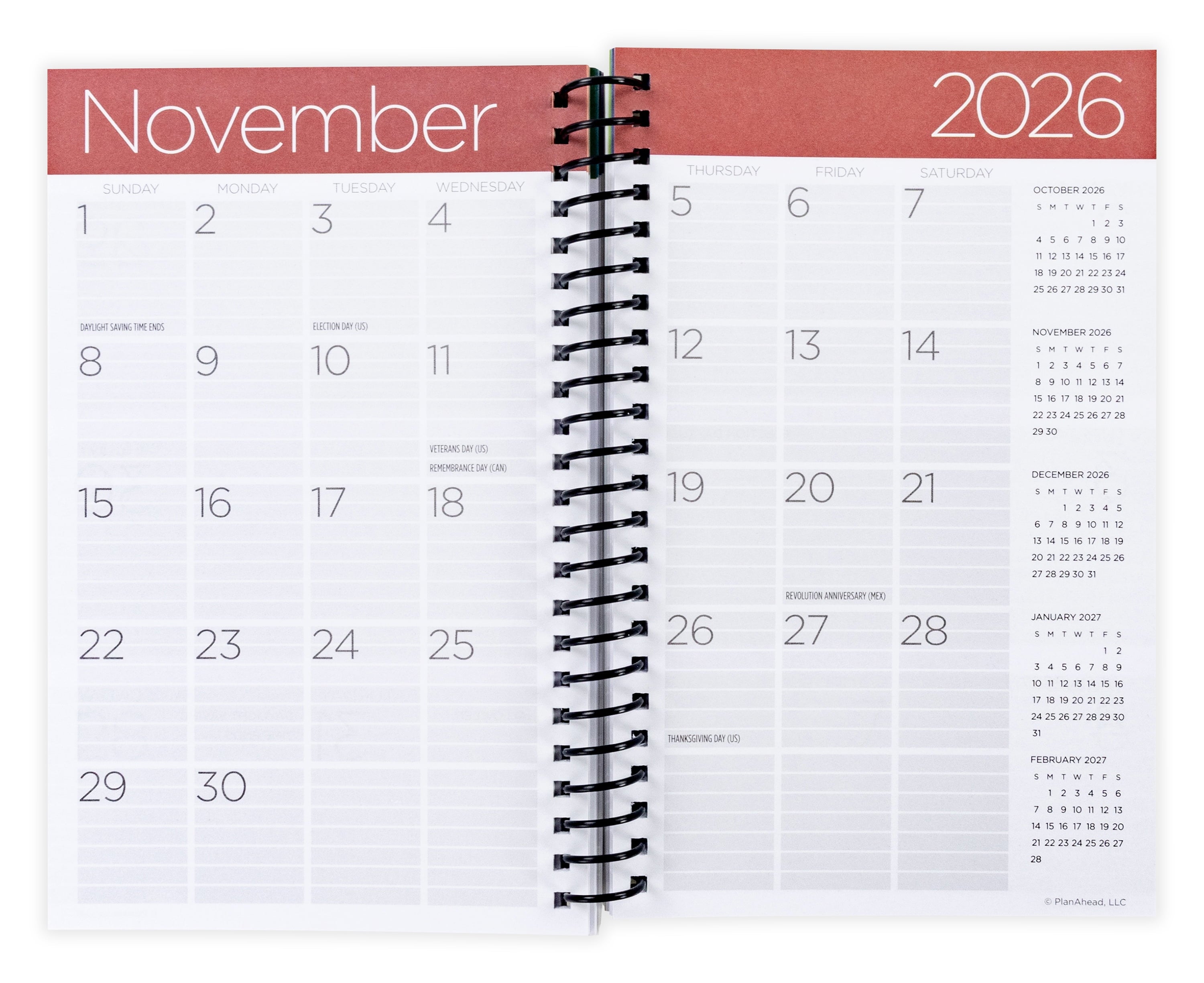 M/W Planner, Medium (5.25" x 8"), White, 15-Month: Apr 2026 - Jun 2027 - Image 4