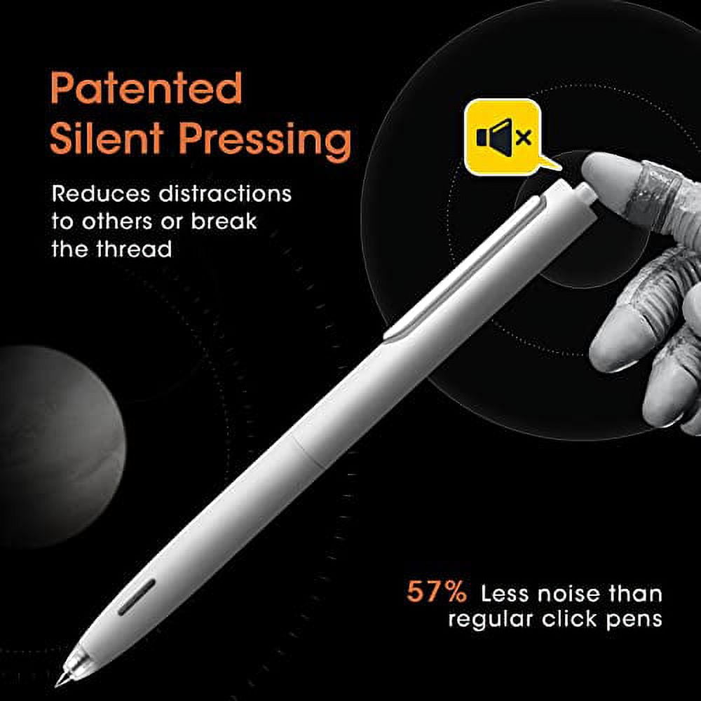 WRITECH Gel Pens Fine Point: 0.5mm No Smear & Smudge Black Ink Pen Click for Journaling Sketching Drawing Notetaking Retractable Extra Finep - Image 3