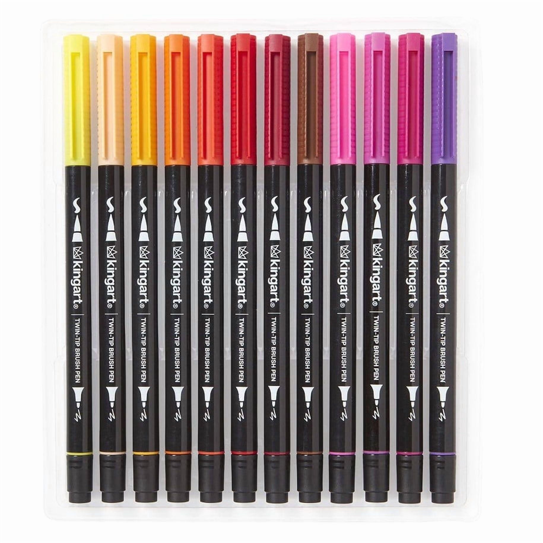 Twin Tip Brush Markers – 24 Vibrant Colors, Art Supplies for Adult Coloring, Drawing - Image 4