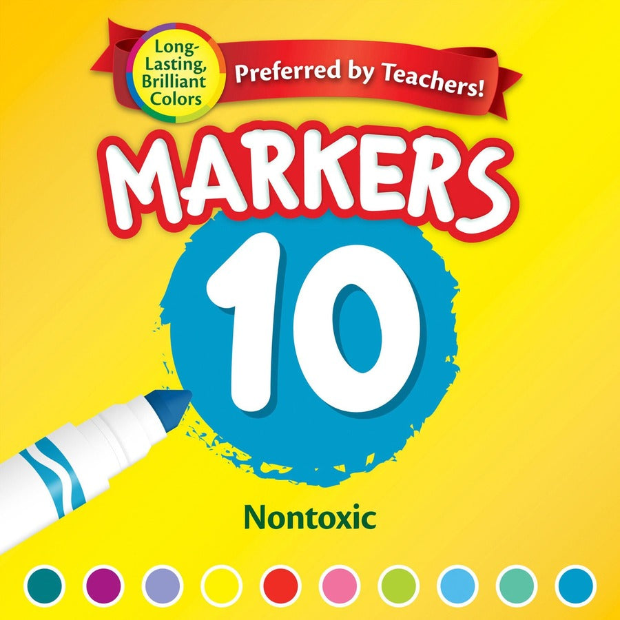 Original Broad Line Markers, Assorted Bright and Bold Colors, Set of 10 - Image 3