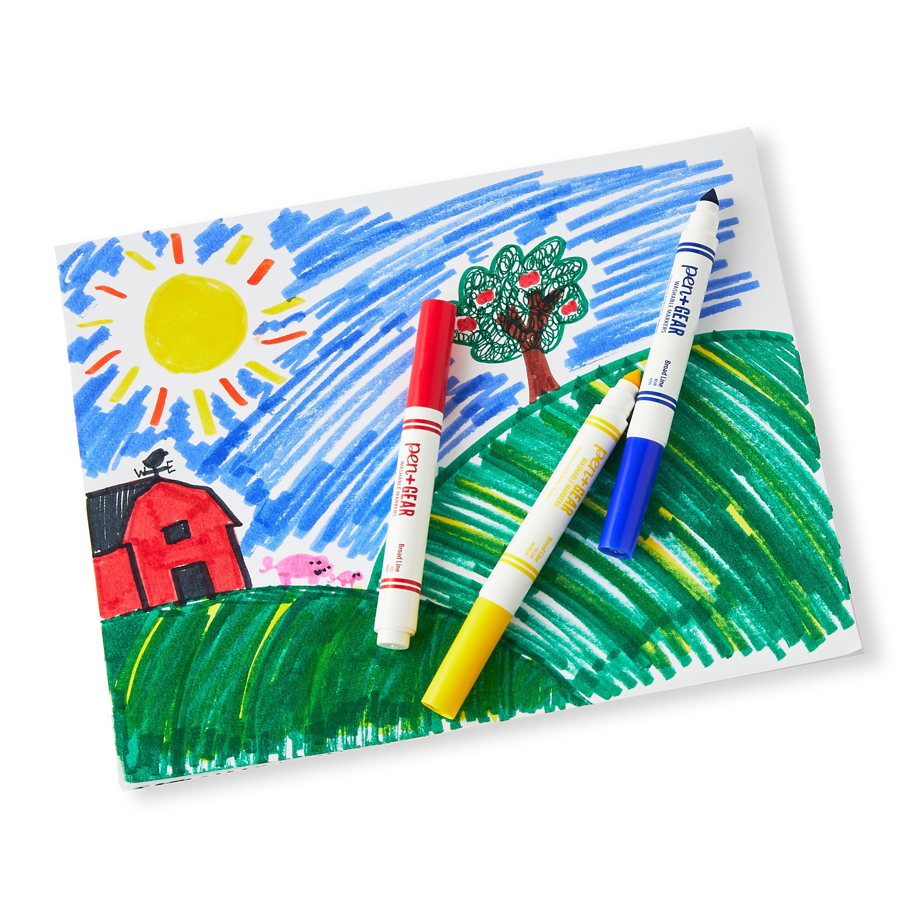 Washable Markers, Broad Tip, Assorted Colors, 10 Count - Image 3