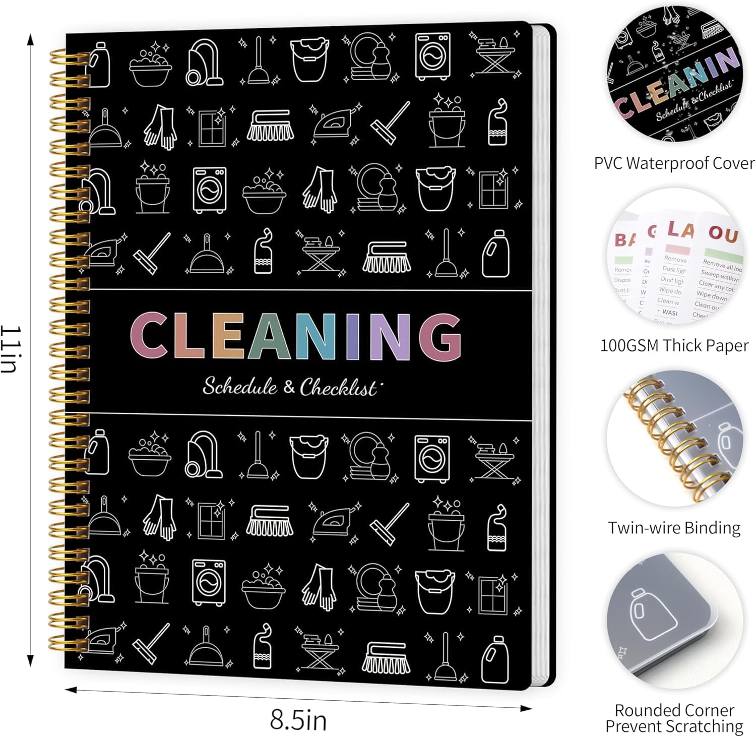 ADHD Cleaning Planner for Adults Women, Cleaning Schedule and Checklist Notebook, Cleaning and Organizing Planner, Da... - Image 2