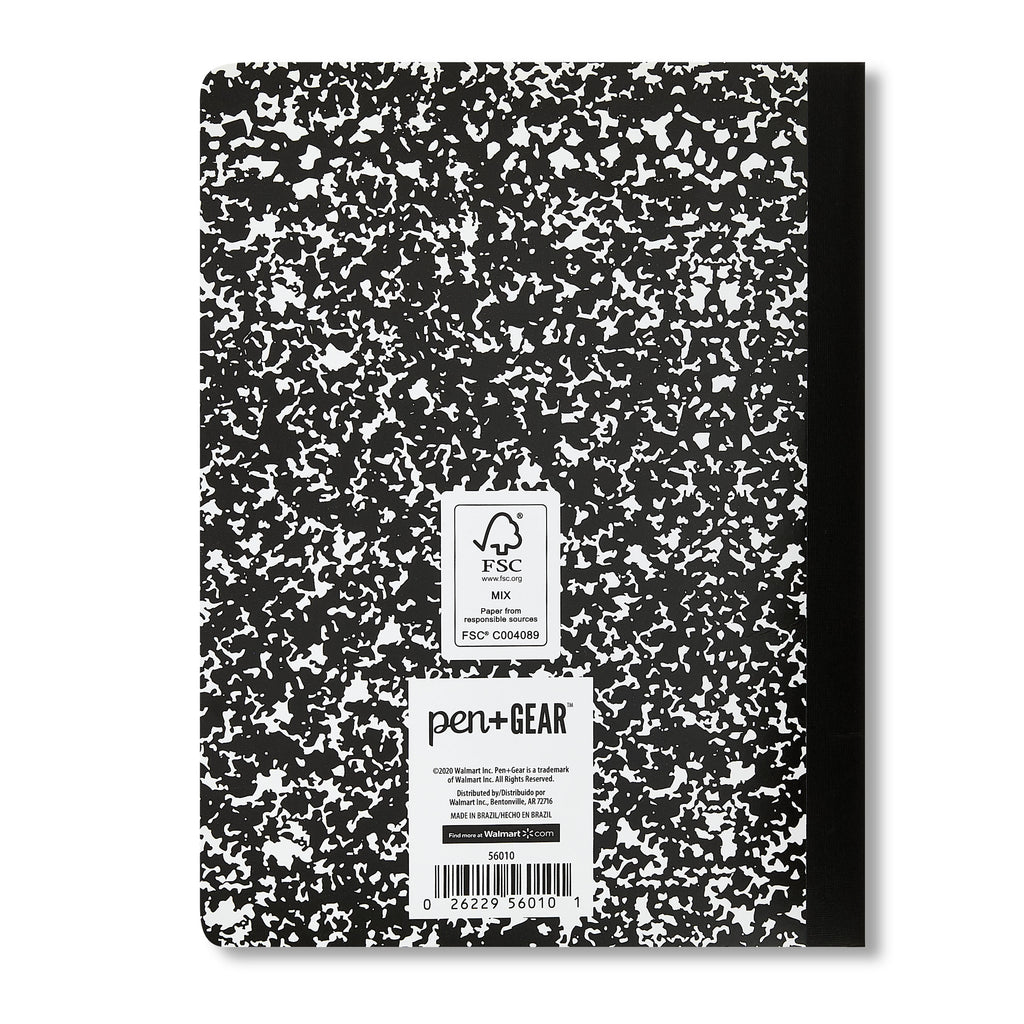 Composition Book, 7.5" x 9.75", Black and White, 100 Sheets - Image 4