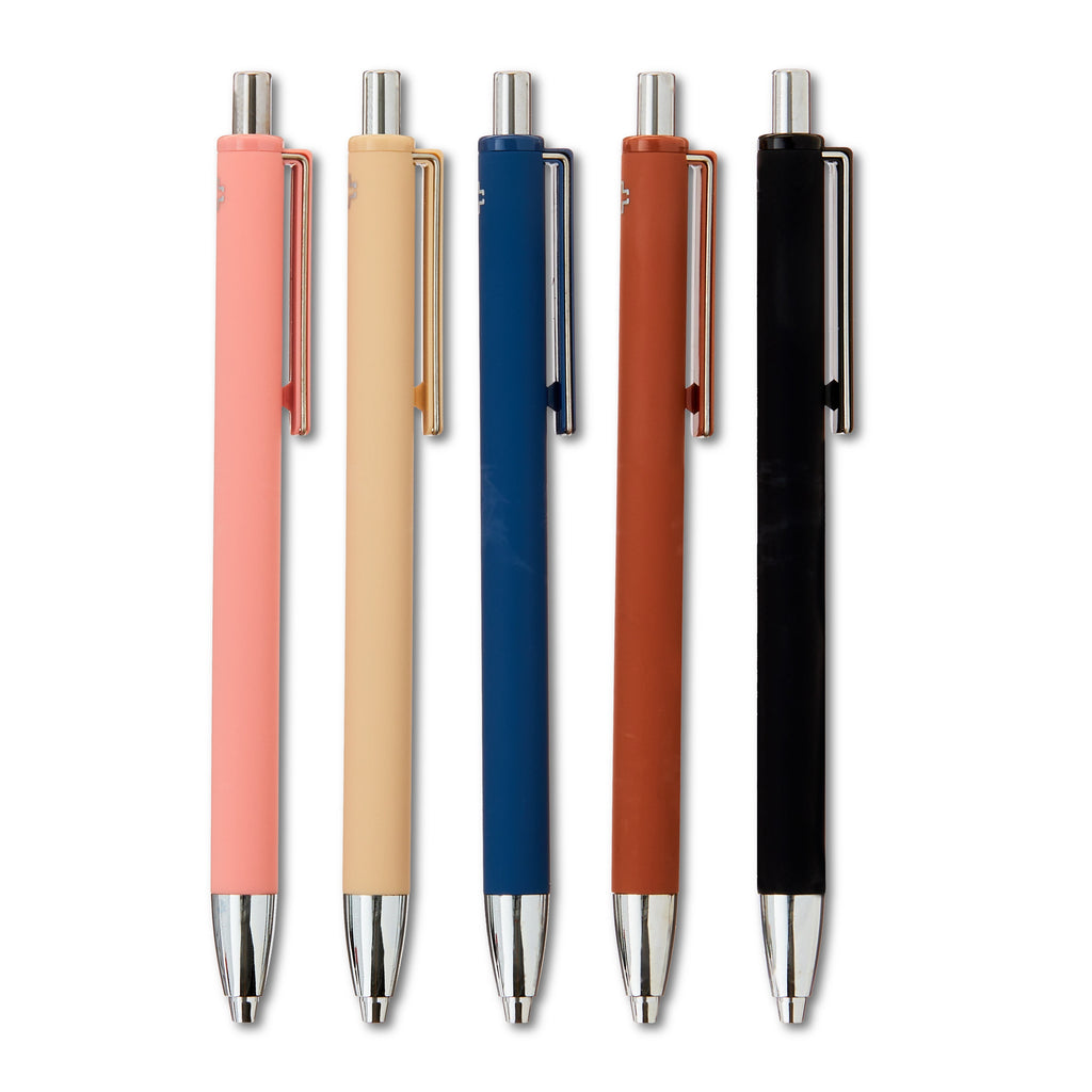 Retractable Gel Pens, Black Ink, 0.7 mm, 5 Count - Image 3