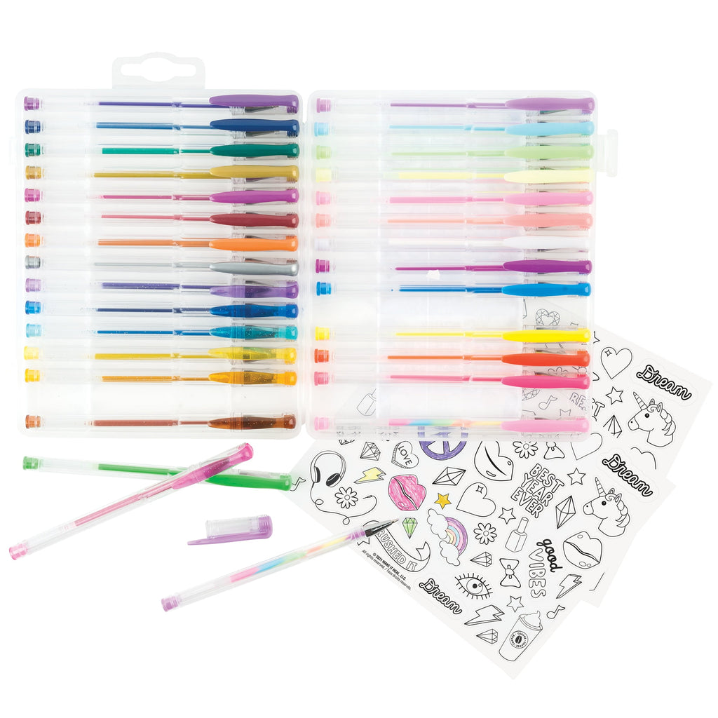 Gel Pen Set, Fine Point, Assorted Ink Colors, 30 Count - Image 3