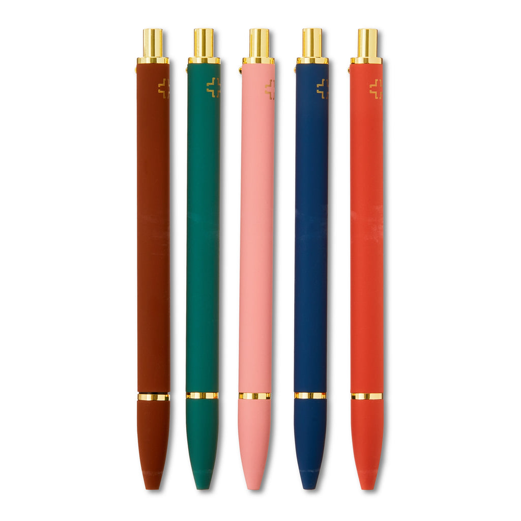 Pen+Gear Retractable Gel Pens, Medium Point, 0.7 mm, Black Ink, 5 Count - Image 2