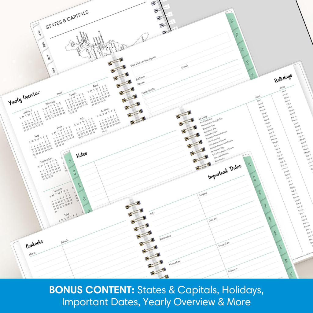 2026-2027 Weekly and Monthly Academic Year Planner Calendar, July 2026 - June 2027, 5" x 8", Flexible Cover, Wireboun... - Image 5