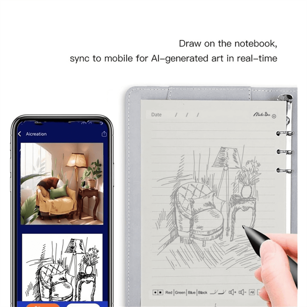 Digital Sketchbook Pro V2, Bluetooth 5.0 Smart Sync Pen & Digital Notebook, Writing & Note-Taking Tool D,1pcs x smart... - Image 4