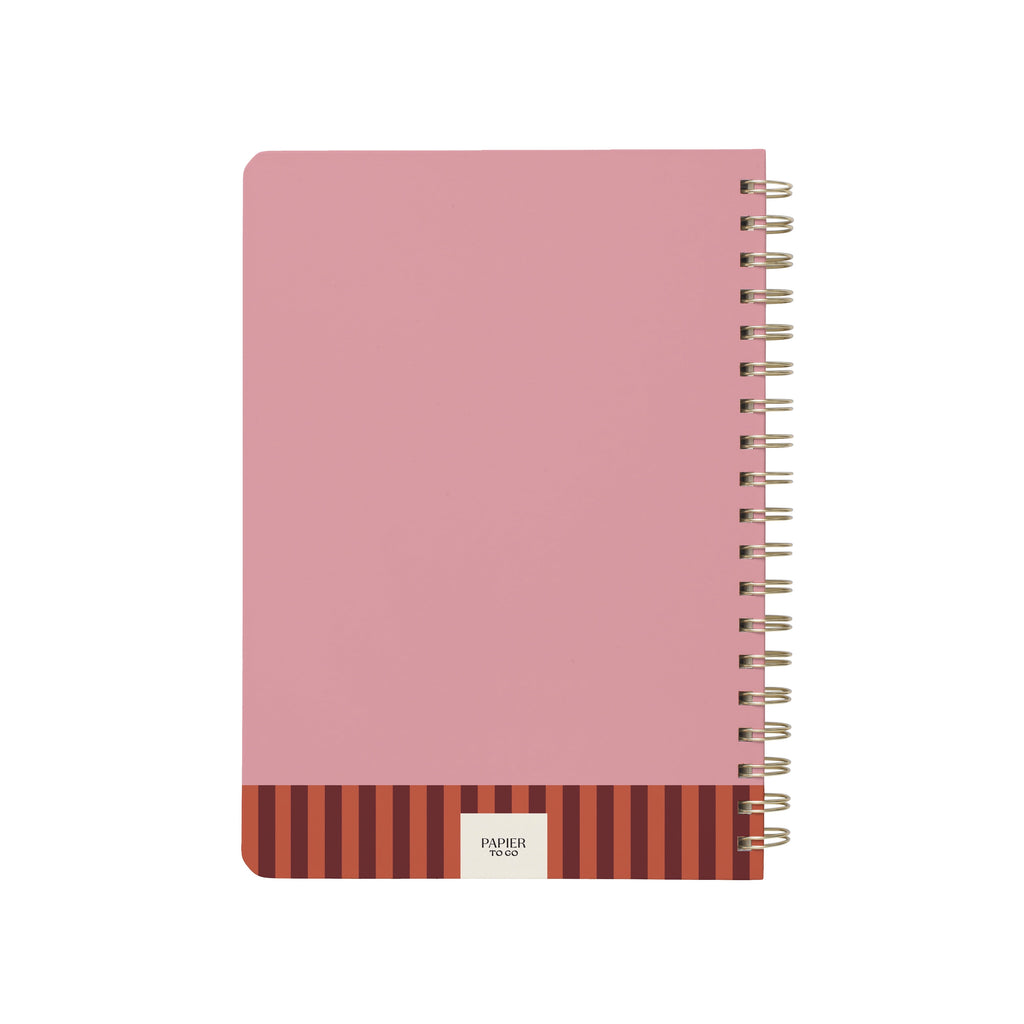 Papier To Go Lined Notebook, Spiral B5, Essential Notes, Pink - Image 2