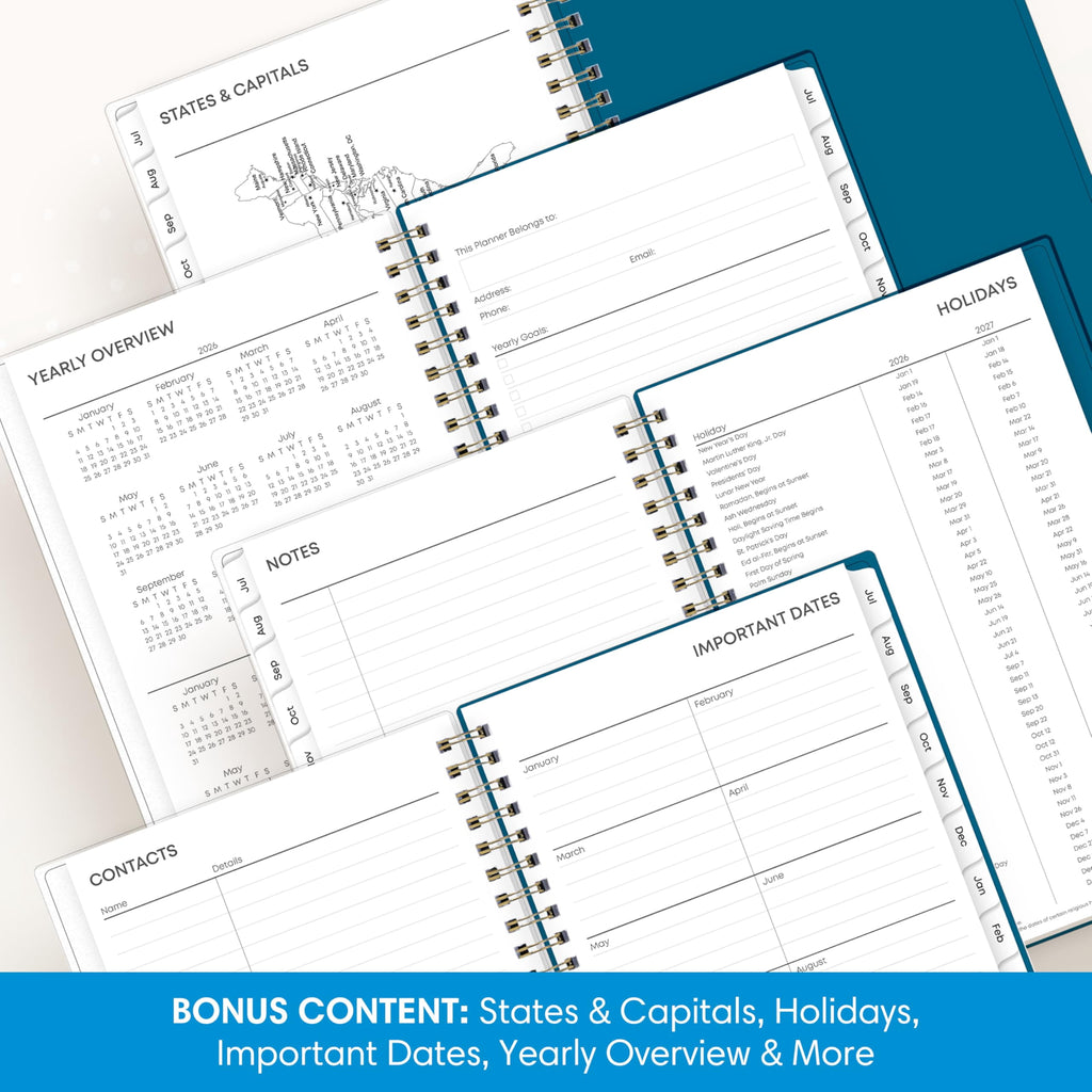 2026-2027 Weekly and Monthly Academic Year Planner Calendar, July 2026 - June 2027, 5" x 8", Flexible Cover, Wireboun... - Image 5