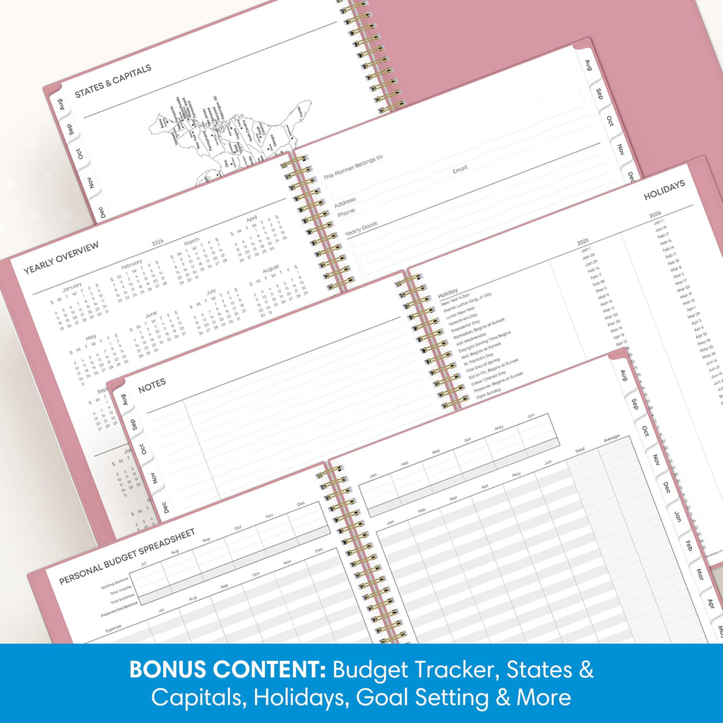Blue Sky 17 Month 2026-2027 Weekly and Monthly Academic Year Planner Calendar, August 2026 - December 2027, 8.5" x 11", Flexible Cover, Wire - Image 5