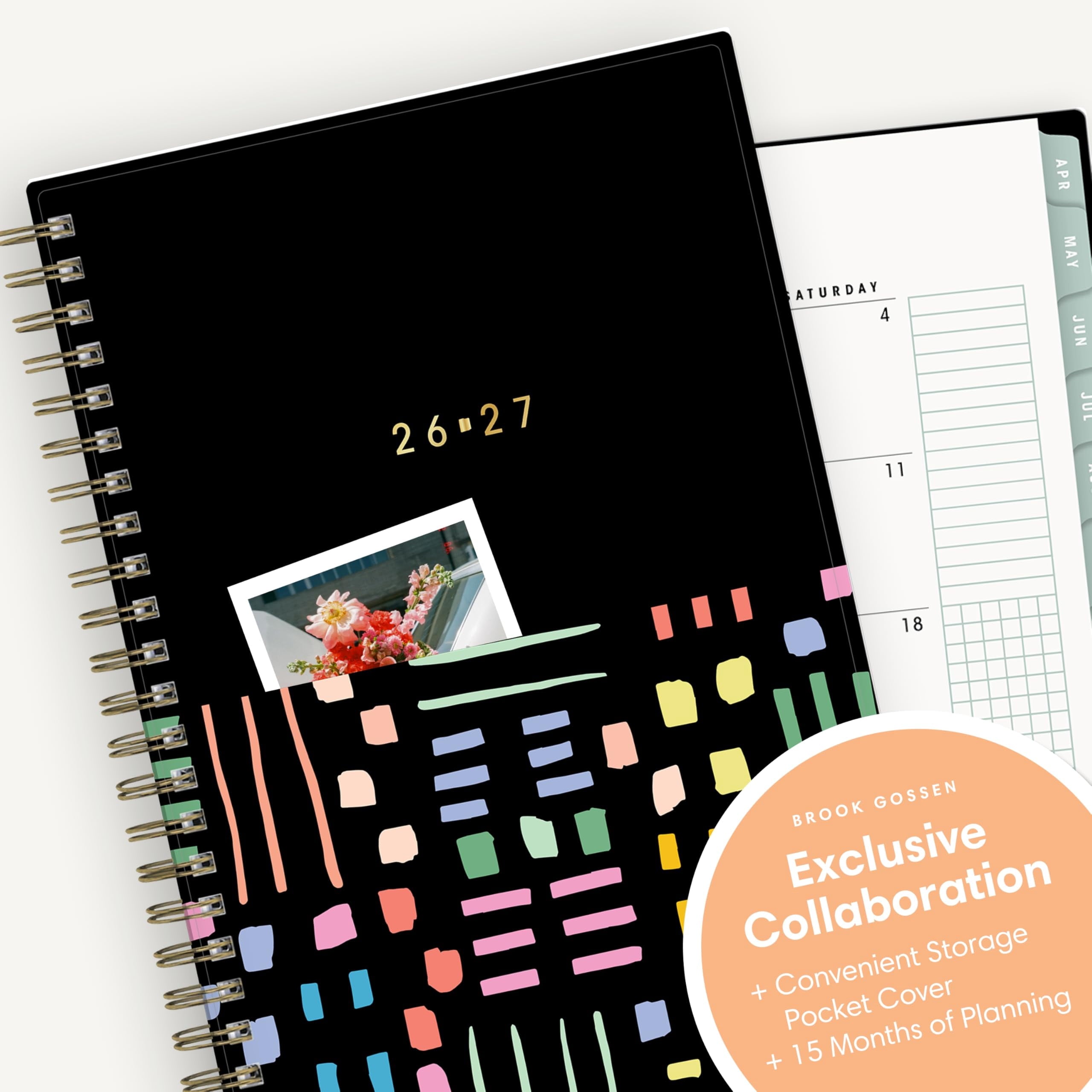 Brook Gossen 15 Month 2026-2027 Weekly and Monthly Academic Year Planner Calendar, April 2026 - June 2027, 5" x 8", F... - Image 6