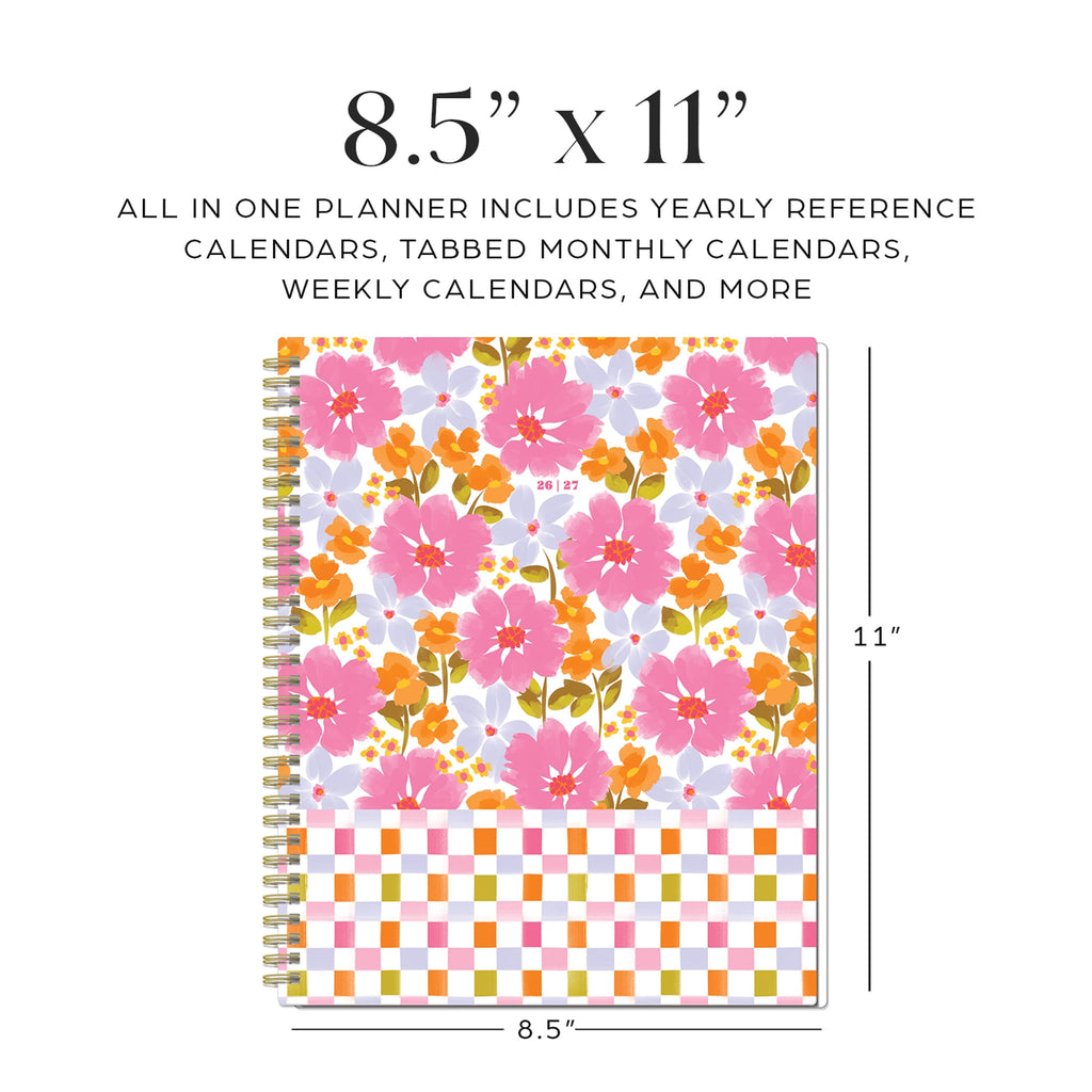Organized (8.5" x 11") Sunshine Blooms 15-Month April 2026-June 2027, metal twin loop - Image 2