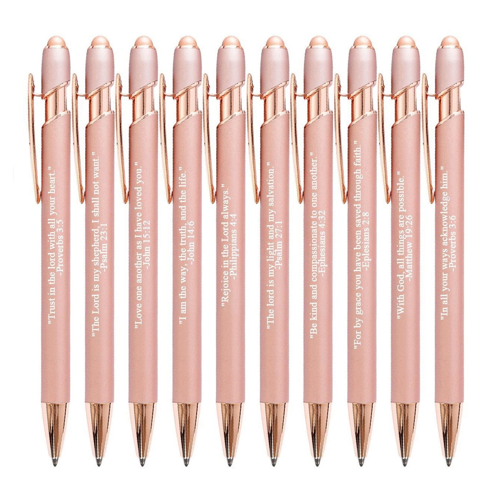 10pcs Bible Ballpoint Pen Set Christian Pen with Touch Screens Writing Supplies