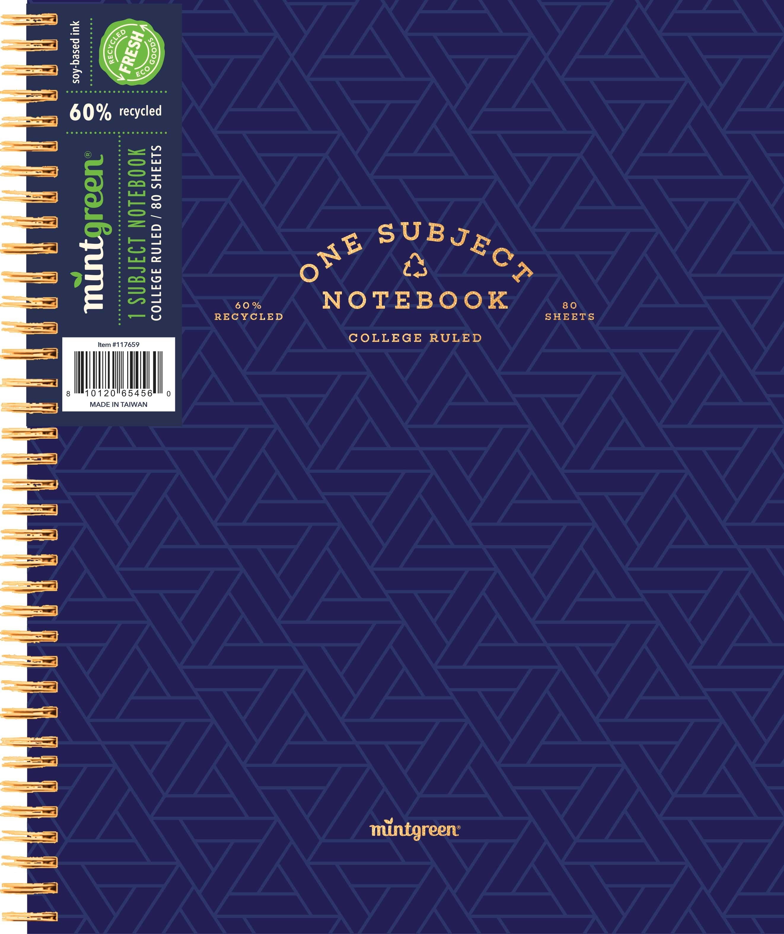 (2 pack) Spiral Bound 1 Subject Notebook College Ruled- 80 Sheets - 8.5 x 10.5in. - Image 2