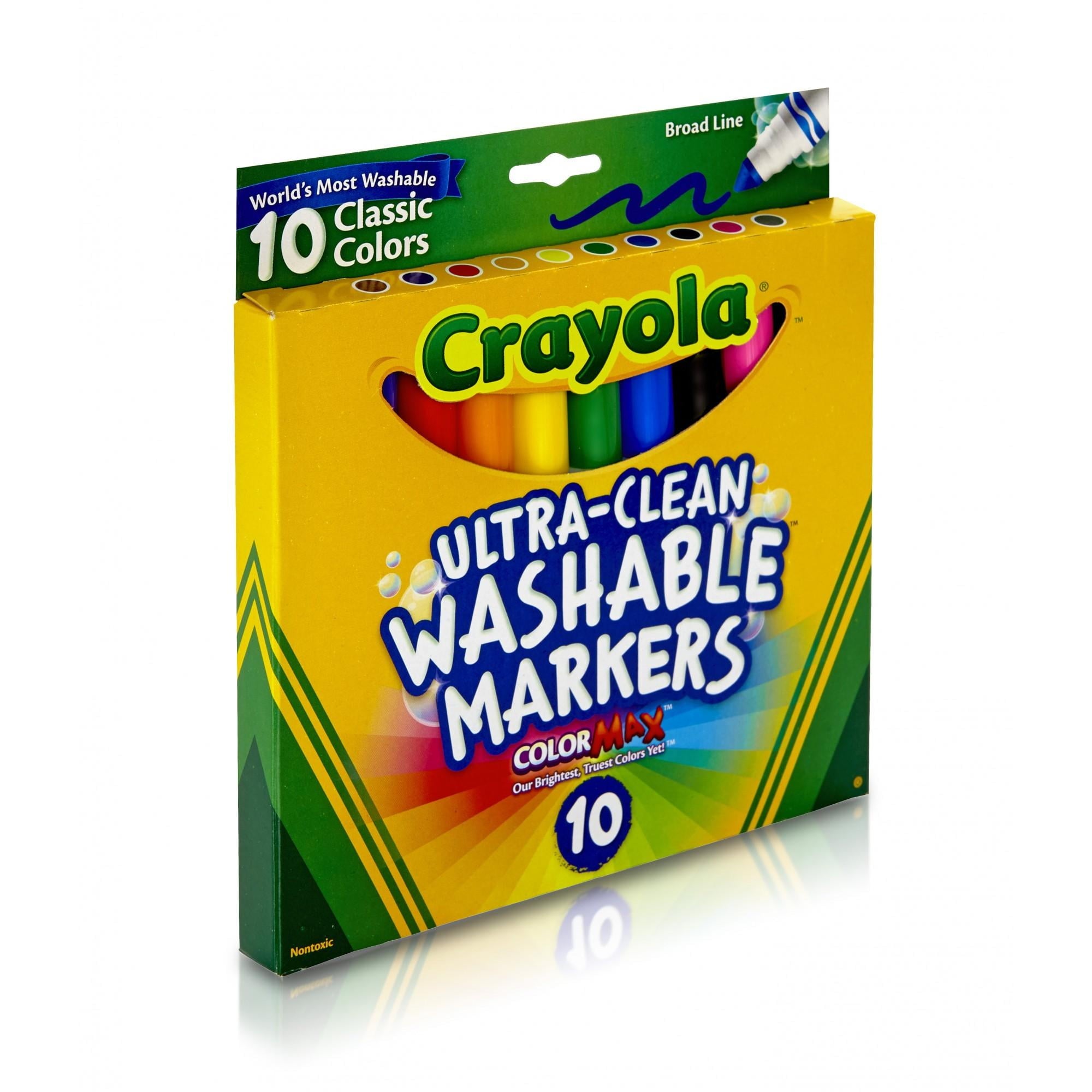Ultra-Clean Washable Broad Line Markers, Art Supplies, Back to School Supplies, 10 Ct - Image 2