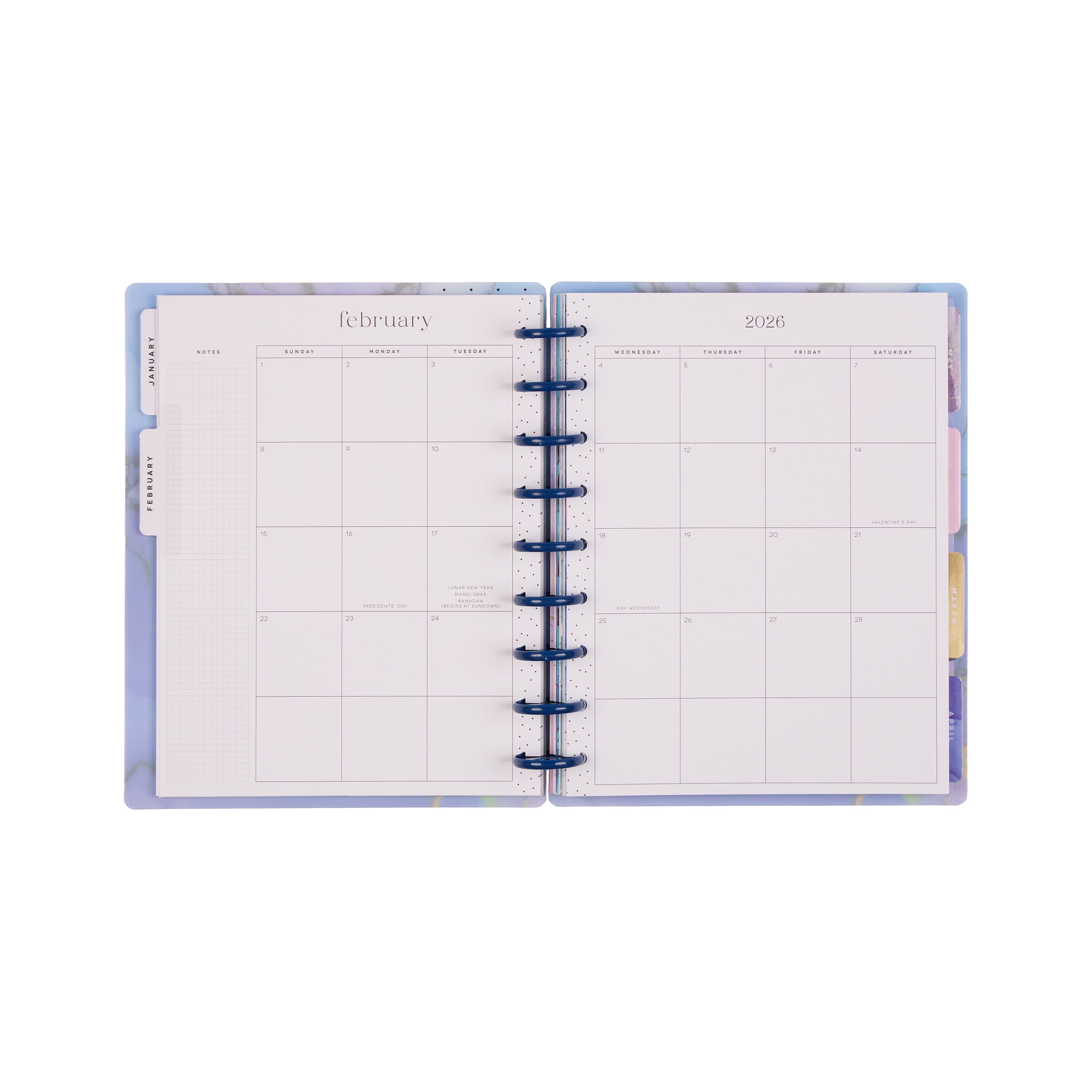 Monthly Weekly Classic PlannerJan- December 2026 Ethereal Elements, 2 Sticker Sheets Included, Disc Bound - Image 6