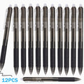 12 Gel Pens, Fine Point, 0.7 mm Retractable Clicker Pens,Black