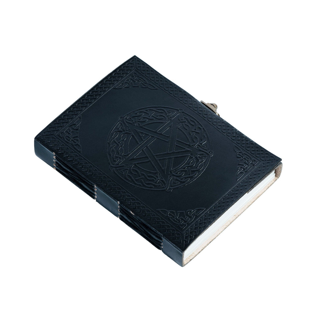 Handmade Leather Pentagon Journal/Writing Notebook Diary/Bound Daily Notepad for Men & Women Unlined Paper Medium 8 x 6 Inches, Writing pad - Image 6