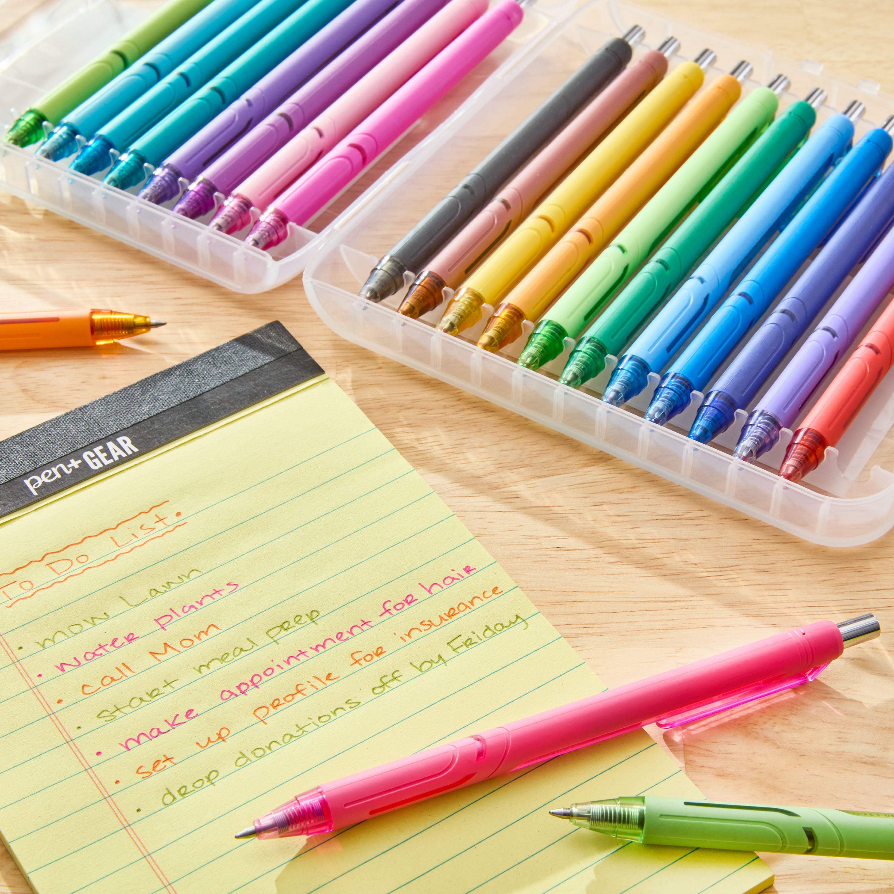Retractable Gel Ink Pens, Medium Point, 0.7mm, Assorted Ink, 24Count - Image 3
