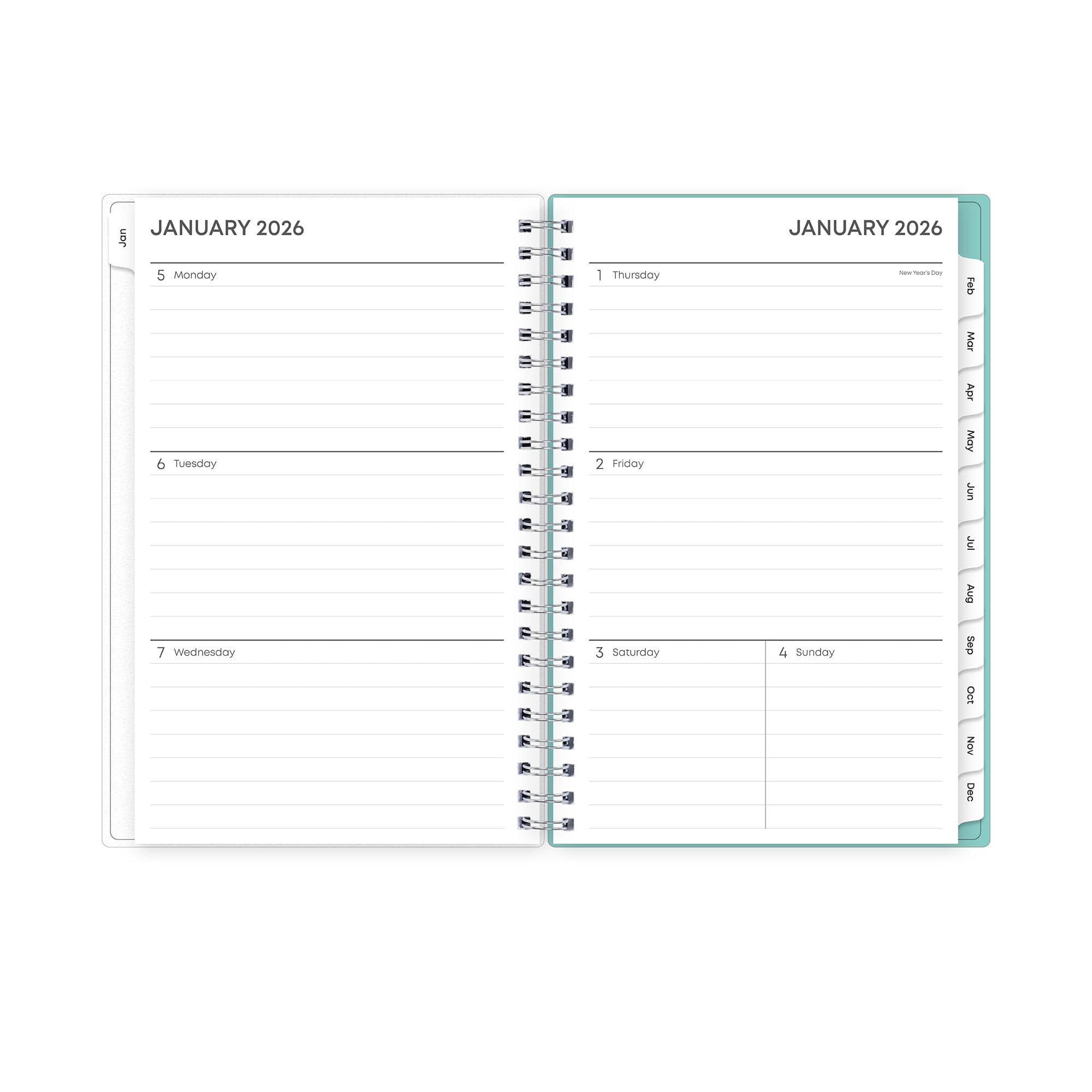 2026 Weekly and Monthly Planner Calendar, January 2026 - December 2026, 5" x 8", Flexible Frosted Cover, Laminated Ta... - Image 3