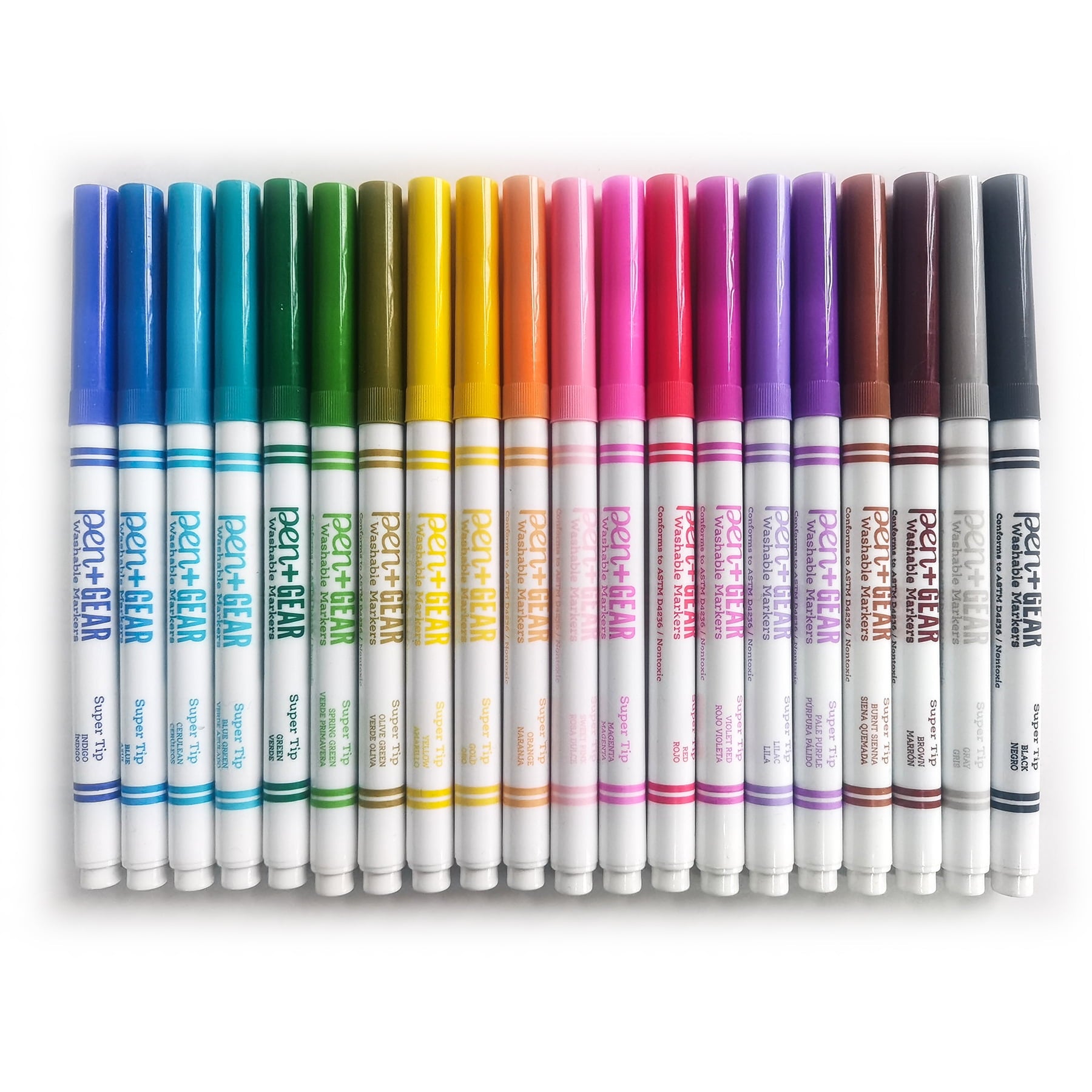 Pen+Gear Washable Markers, Fine Tip, Assorted Colors, 10 Count - Image 4