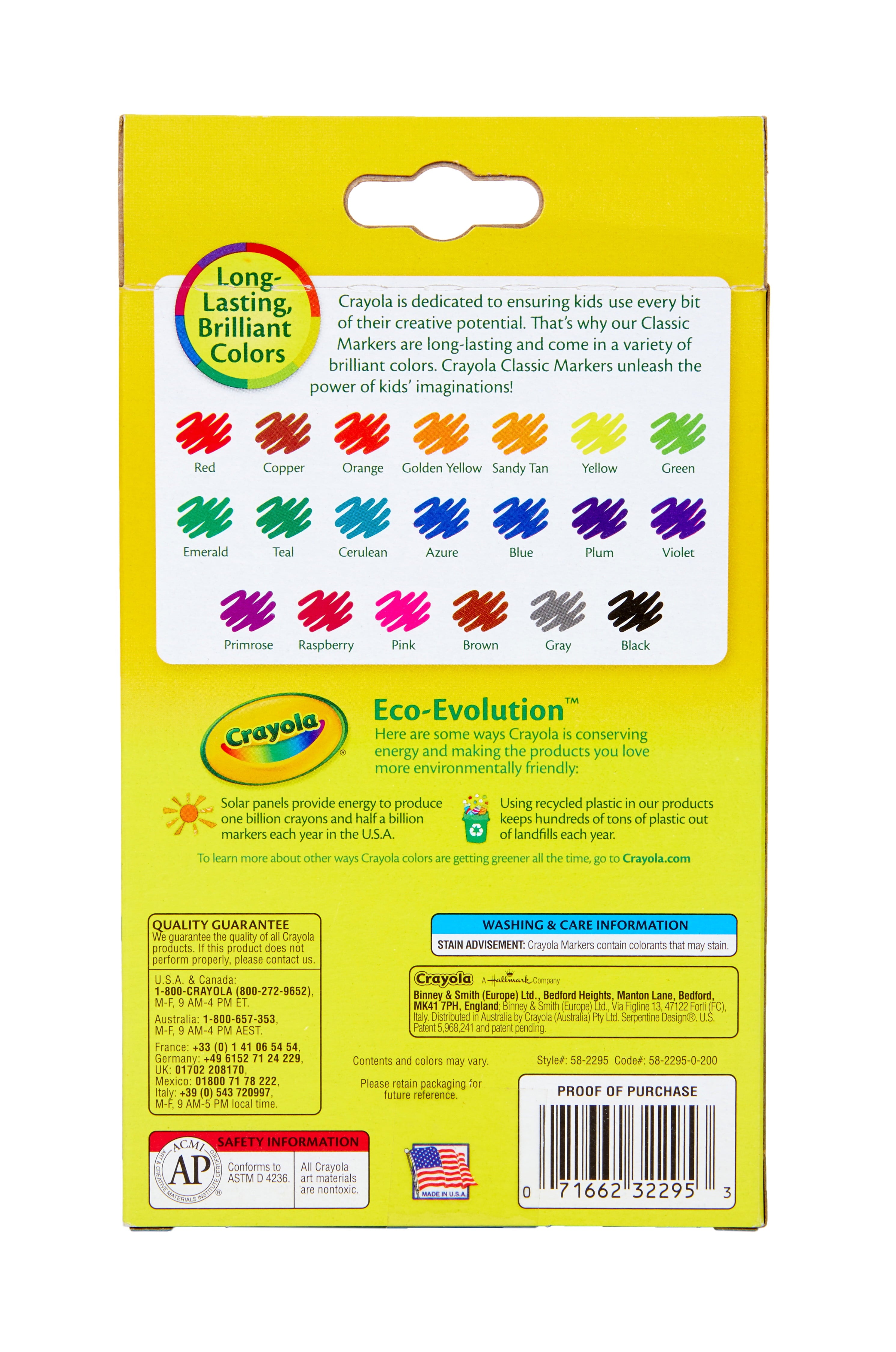 20 Ct Fine Line Classic Markers, Classroom Supplies for Teachers, Back to School Supplies for Kids - Image 3