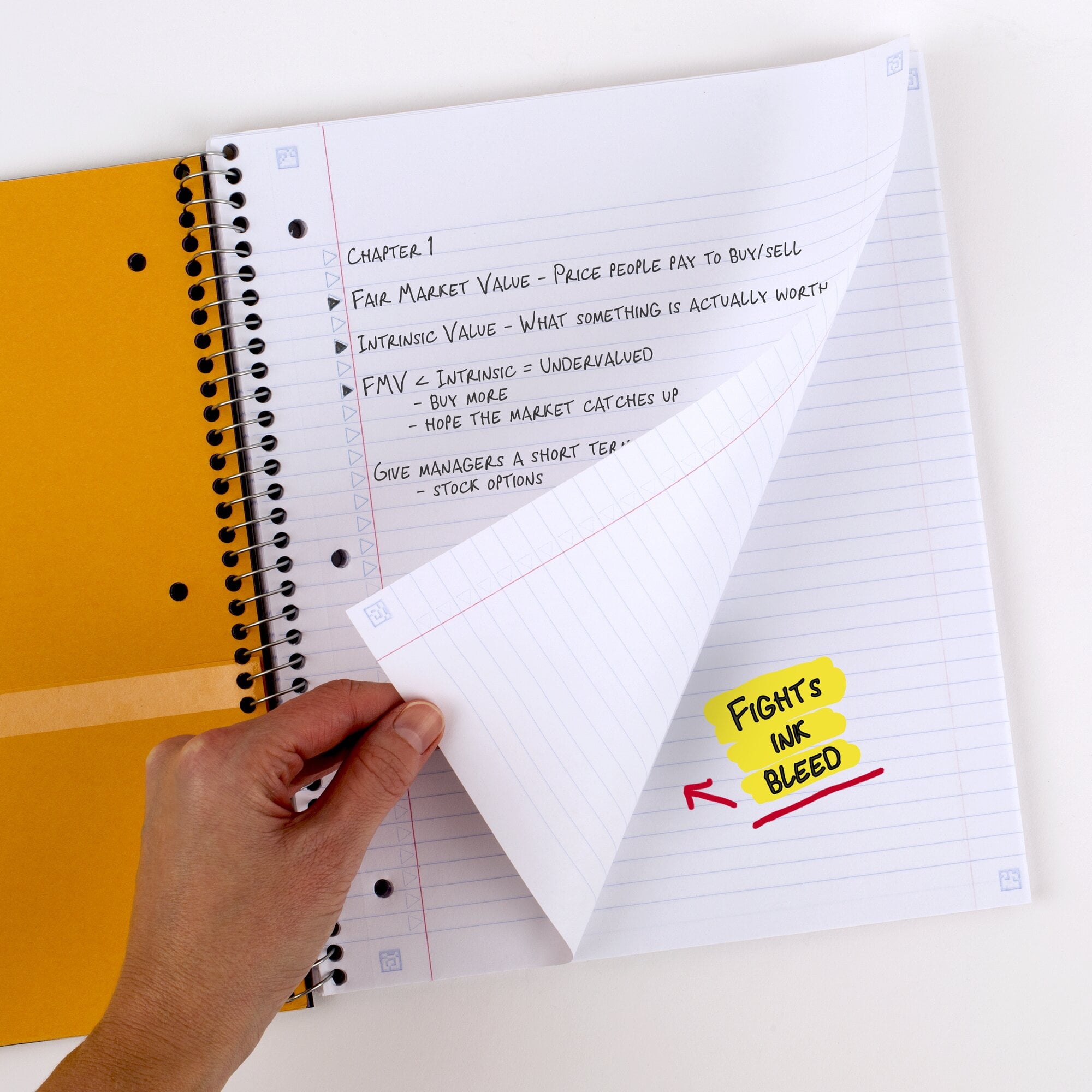 Notebook + Study App, 3 Subject, College Ruled, 8.5" x 11" - Image 2