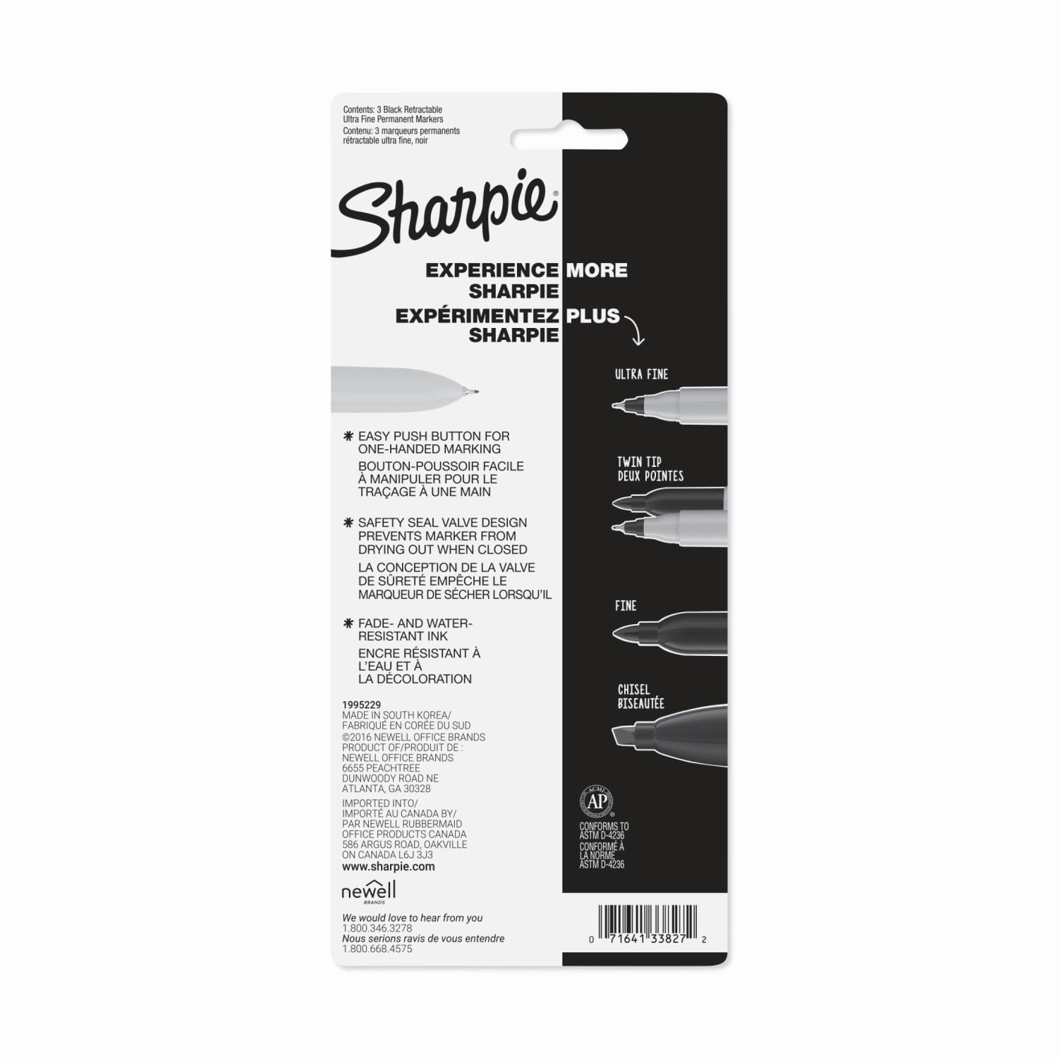 Retractable Permanent Markers, Ultra Fine Point, Black, 3 Count - Image 5