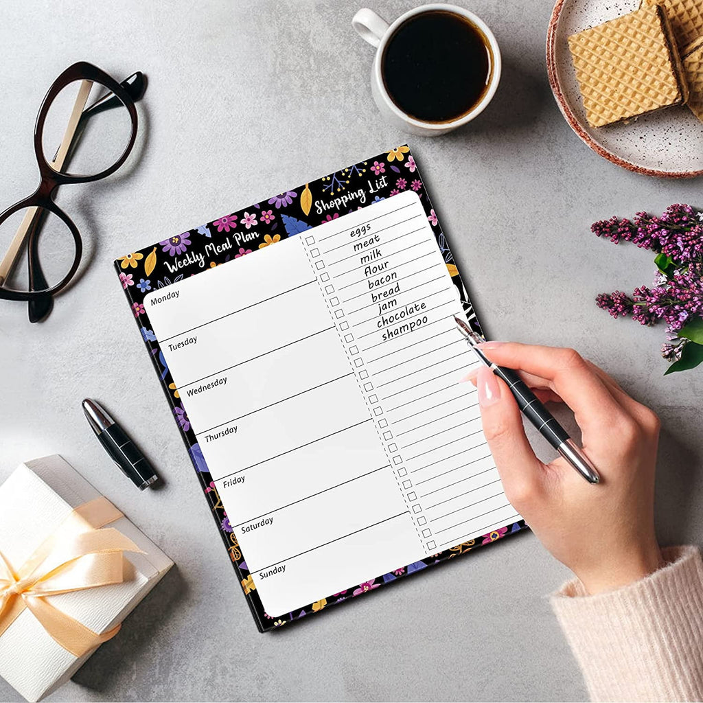 Naler Weekly Meal Planner and Grocery List Pad - 50 Weeks Magnetic Menu Planning, 7" x 9" - Black - Image 6