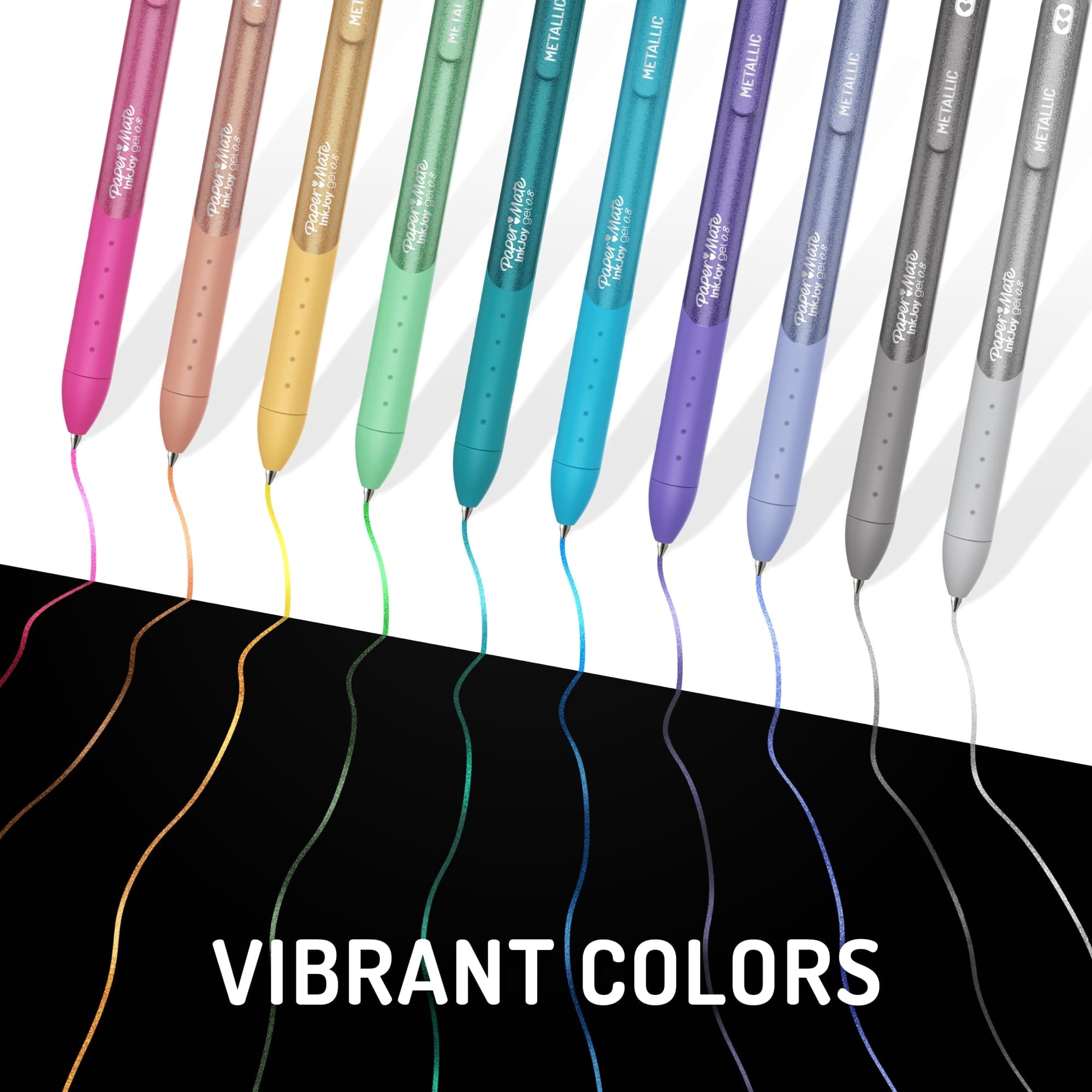 InkJoy Gel Pens, Metallic Pens, Retractable, Medium Point (0.8mm) Assorted Colors, 3 Count - Image 4