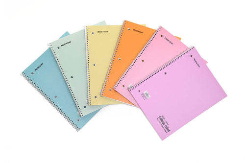 (04693) Spiral Notebooks Pastel College Ruled 6 Pack (70 Sheets) - Image 2
