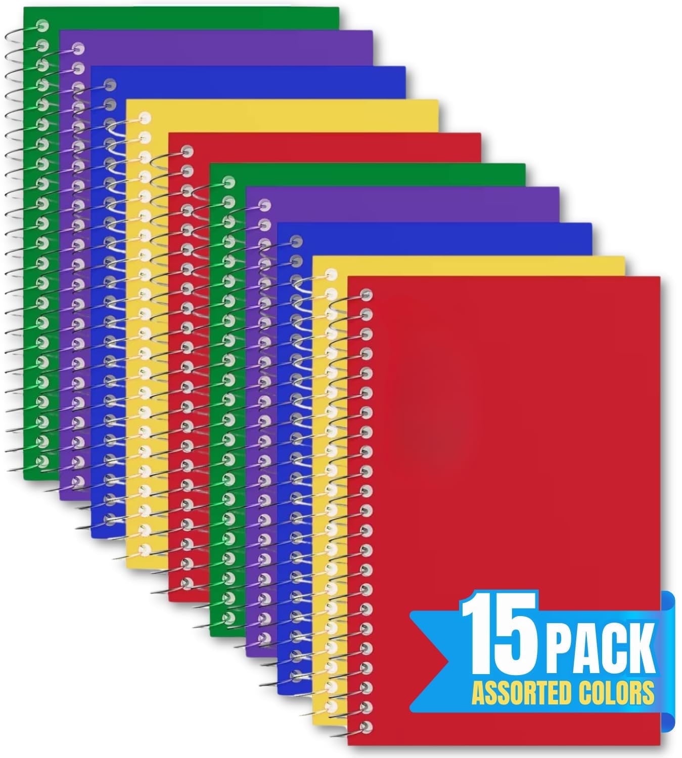 Small Spiral Notebook 4x6 , Spiral Memo Pads, Memo Book, College Ruled, Small Notepads 4X6 inches, Assorted Colors, 5...