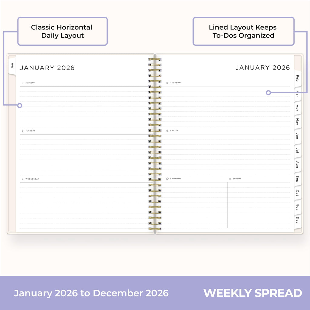Ashley G 2026 Weekly and Monthly Planner Calendar, January 2026 - December 2026, 8.5" x 11", Flexible Cover, Wireboun... - Image 3