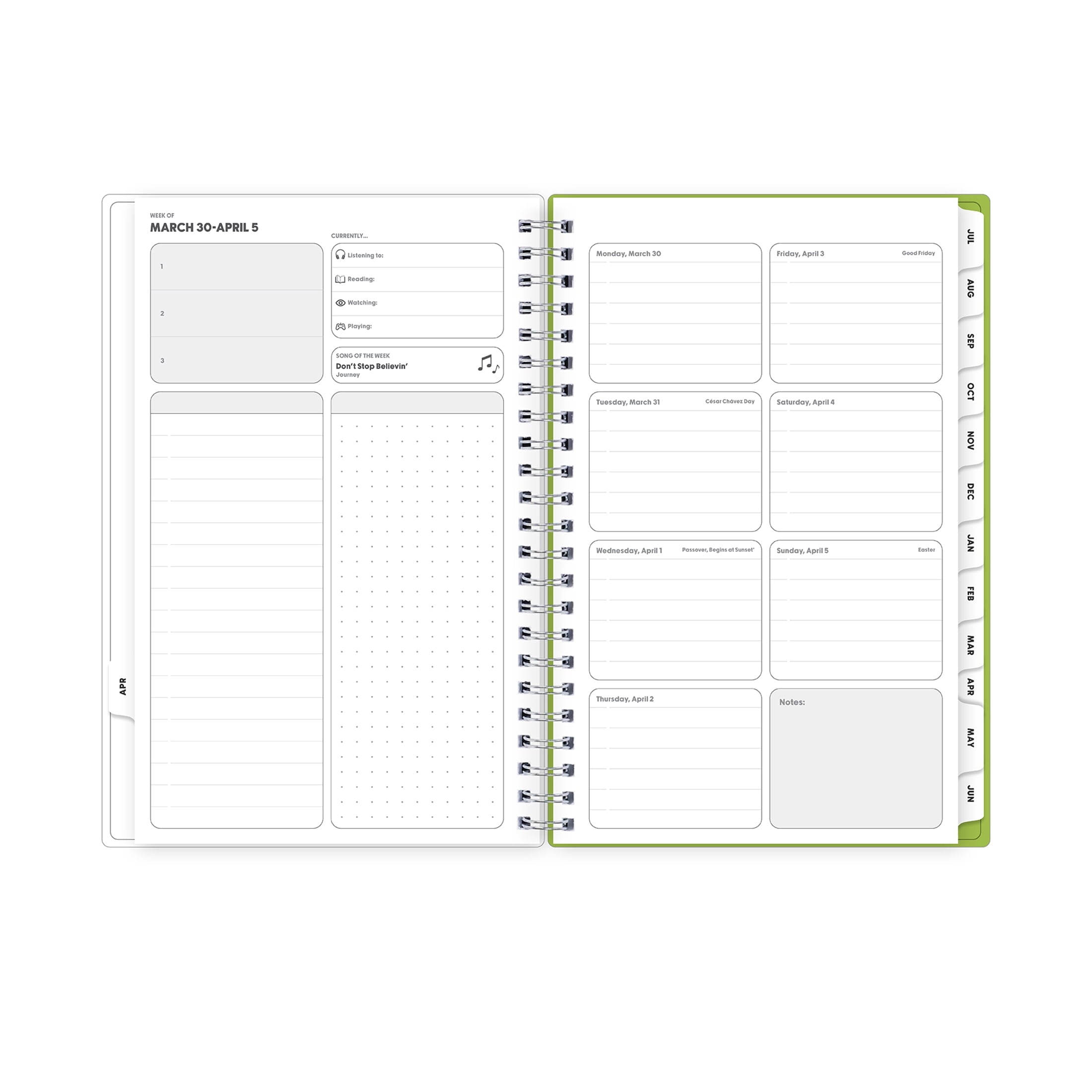 Blue Sky Gen Z Monthly Weekly Planner, 5" x 8", Slime 15-Month (April 2026 - June 2027) - Image 4