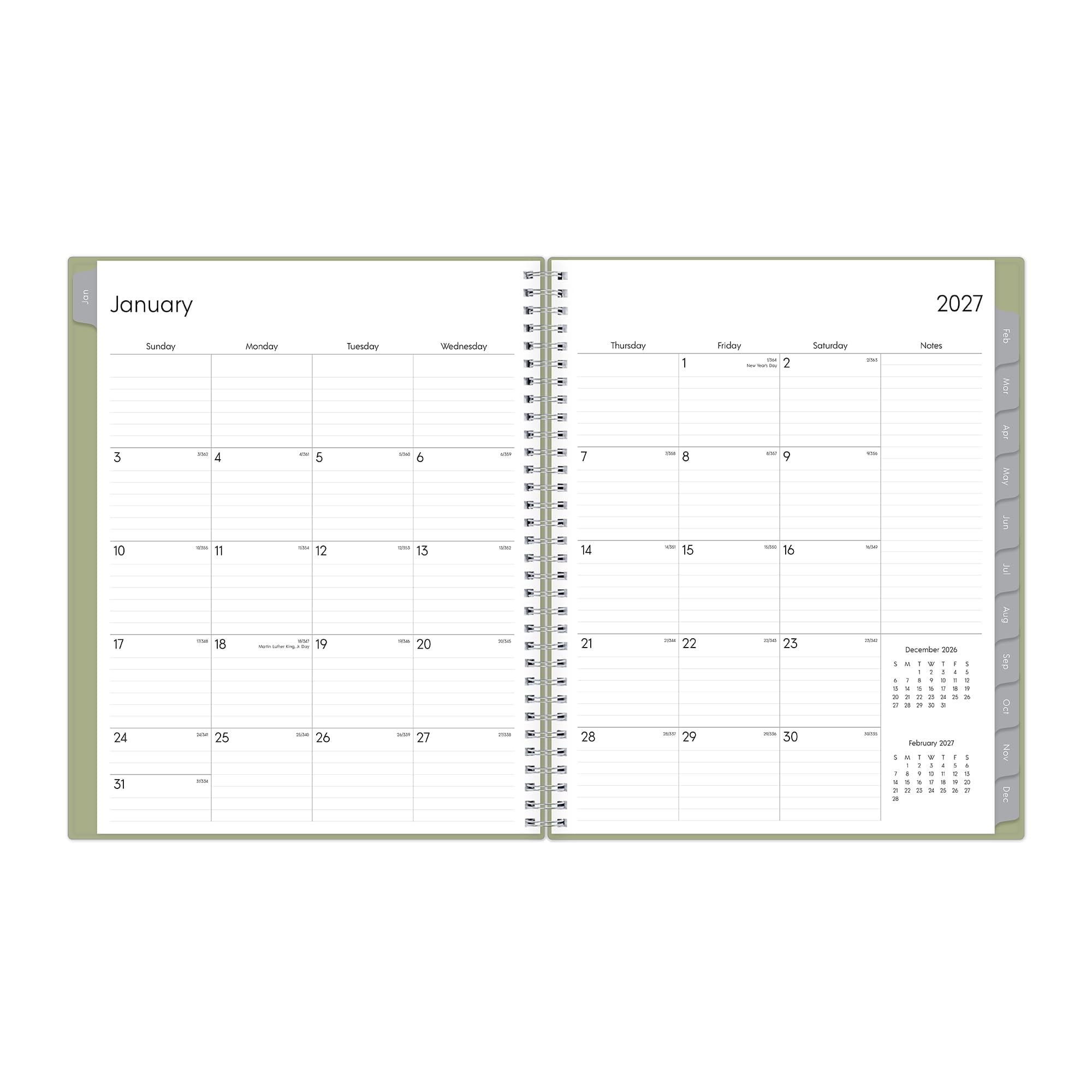 2027 Weekly and Monthly Planner Calendar, Includes January 2027 - December 2027, 8.5" x 11", Flexible Cover, Wireboun... - Image 3