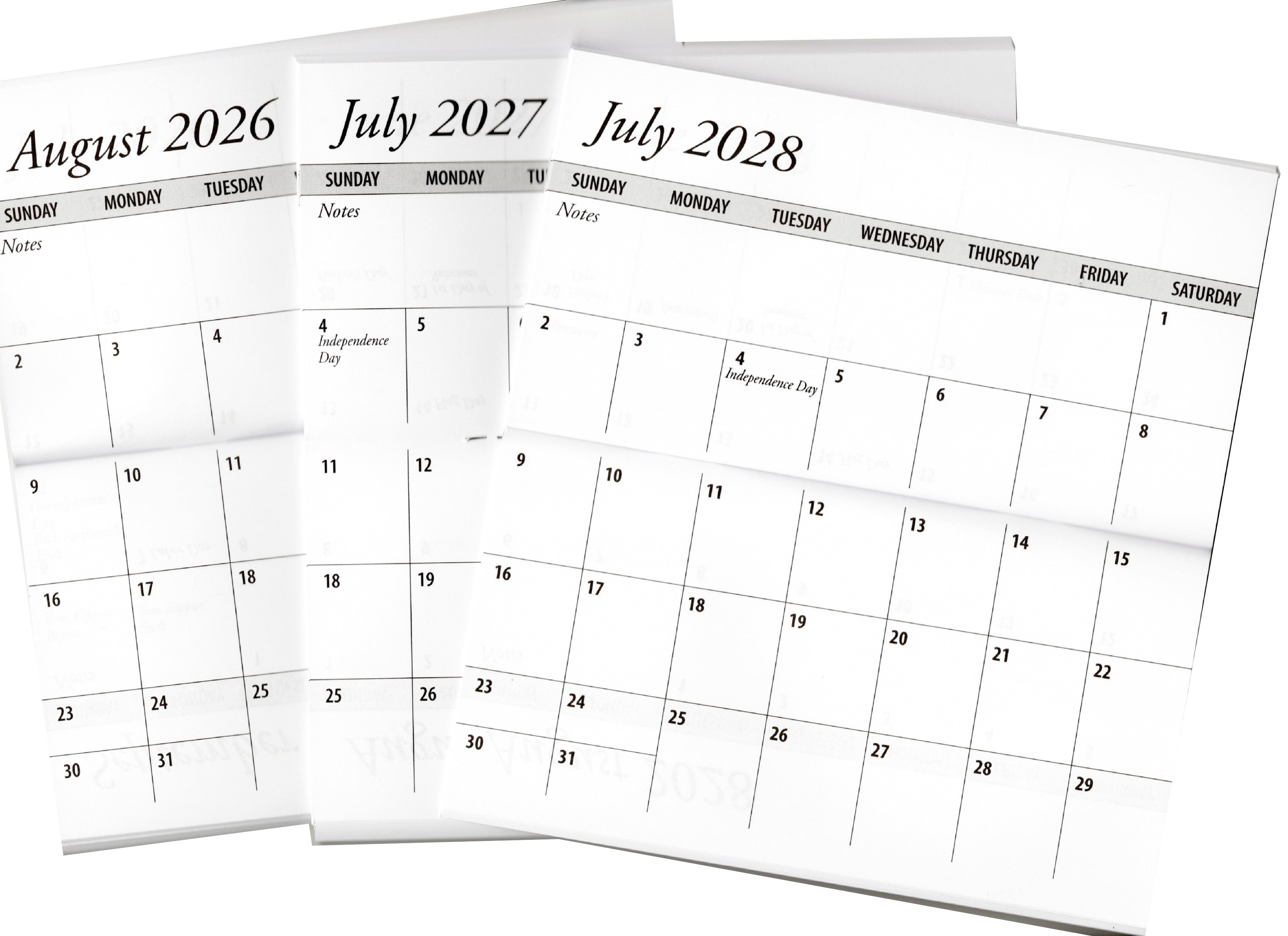 3 Year Spring Flowers 2026 - 2028 Pocket Calendar Planner with Note Pad - Image 6